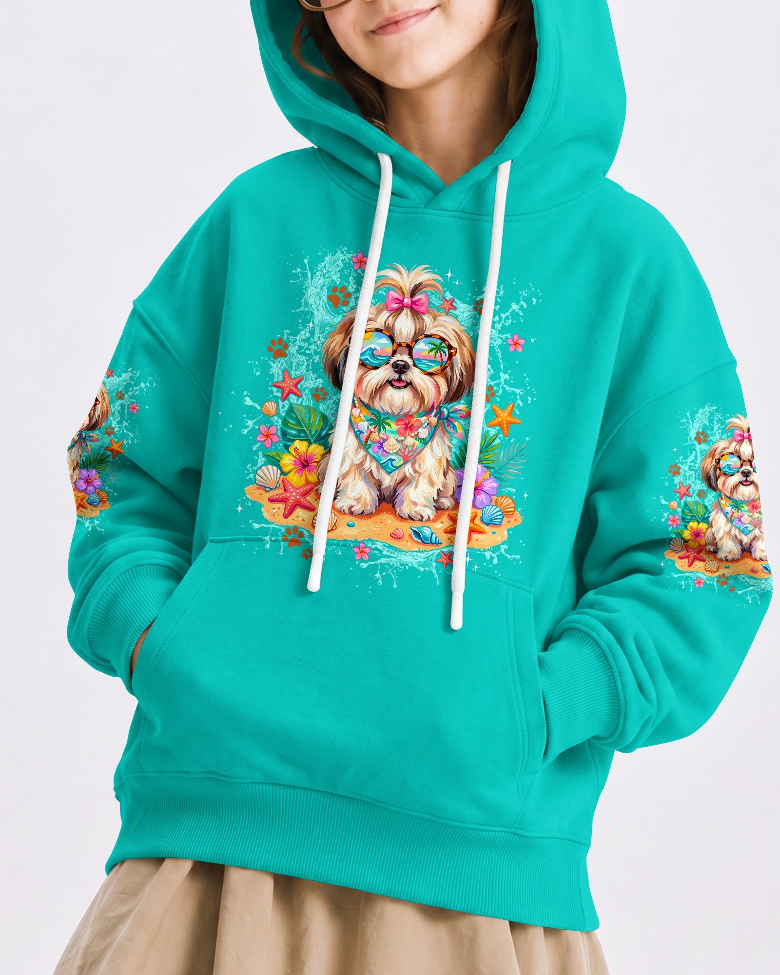 SMELL THE SEA SHIH TZU DOG KIDS ALL OVER PRINT - TYPQ0406262