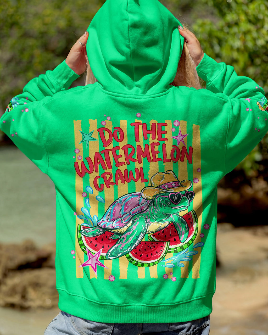 DO THE WATERMELON CRAWL TURTLE ALL OVER PRINT - TLNT2905263