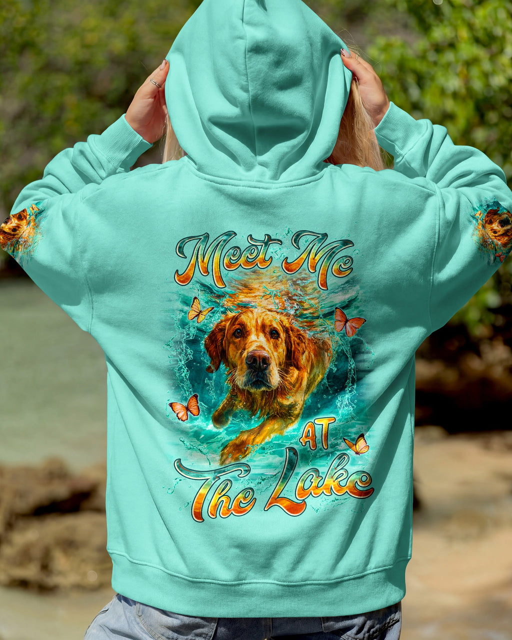 MEET ME AT THE LAKE GOLDEN RETRIEVER DOG ALL OVER PRINT - TYLN225262