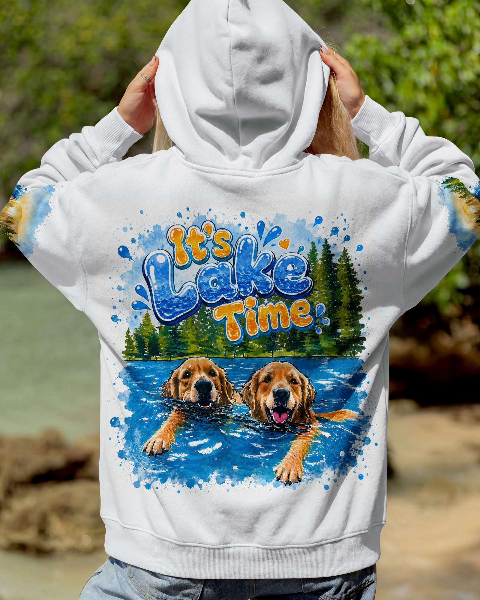 IT'S LAKE TIME LABRADOR DOG  ALL OVER PRINT - TLTW1805263