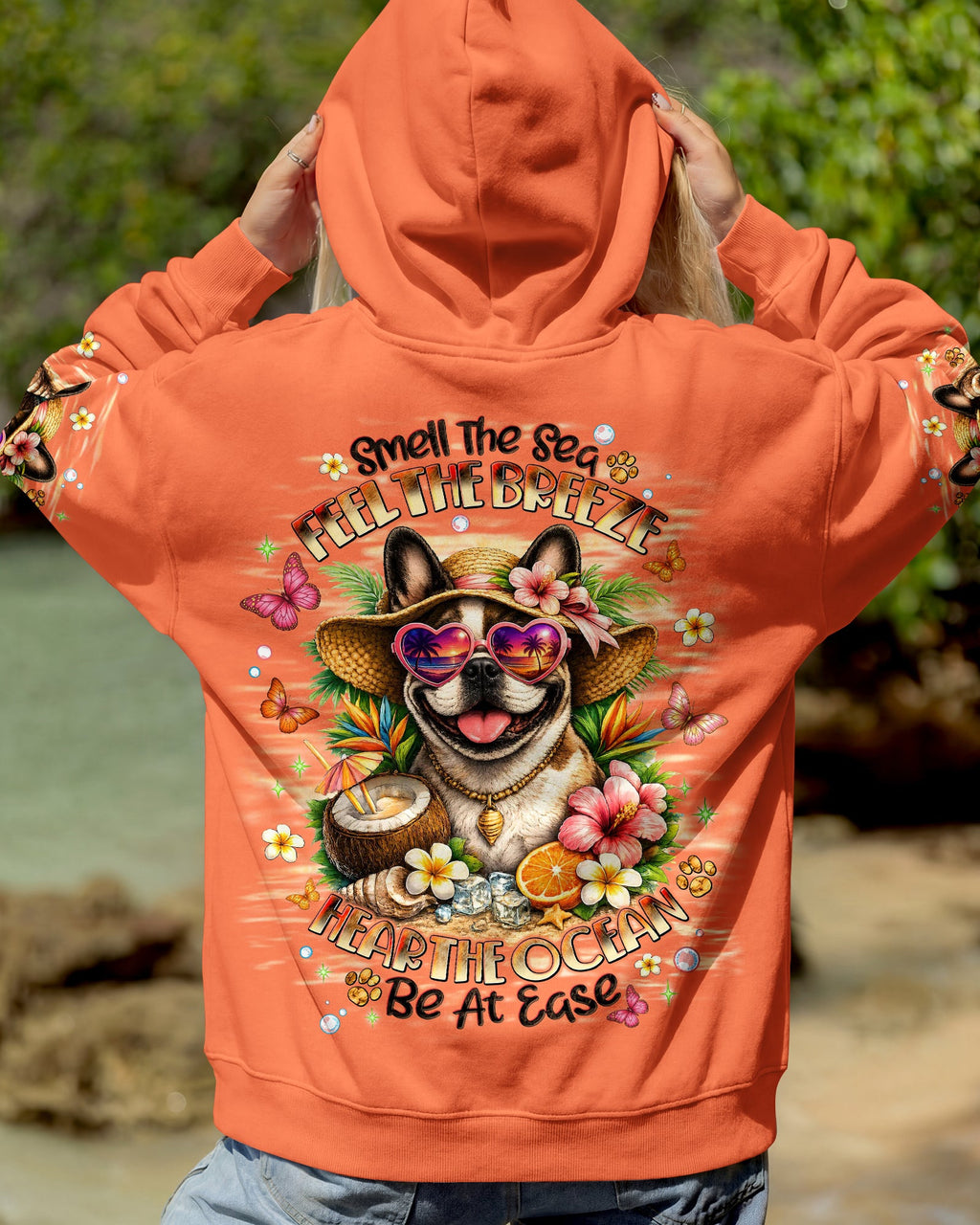 SMELL THE SEA FEEL THE BREEZE FRENCH BULLDOG ALL OVER PRINT - TLNT1106262