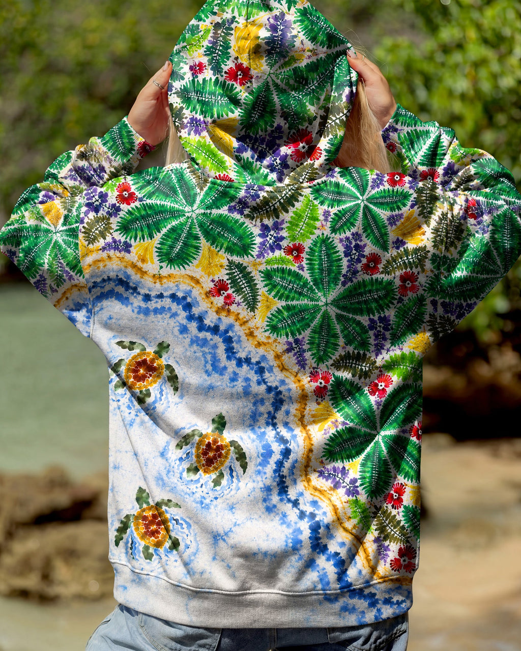TROPICAL BEACH SAND TURTLES ALL OVER PRINT  - TLNT2506262