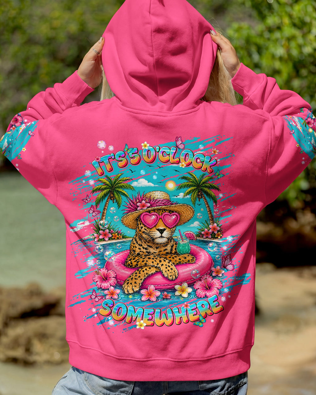IT'S 5 O'CLOCK SOMEWHERE LEOPARD ALL OVER PRINT  - TLNT2605261