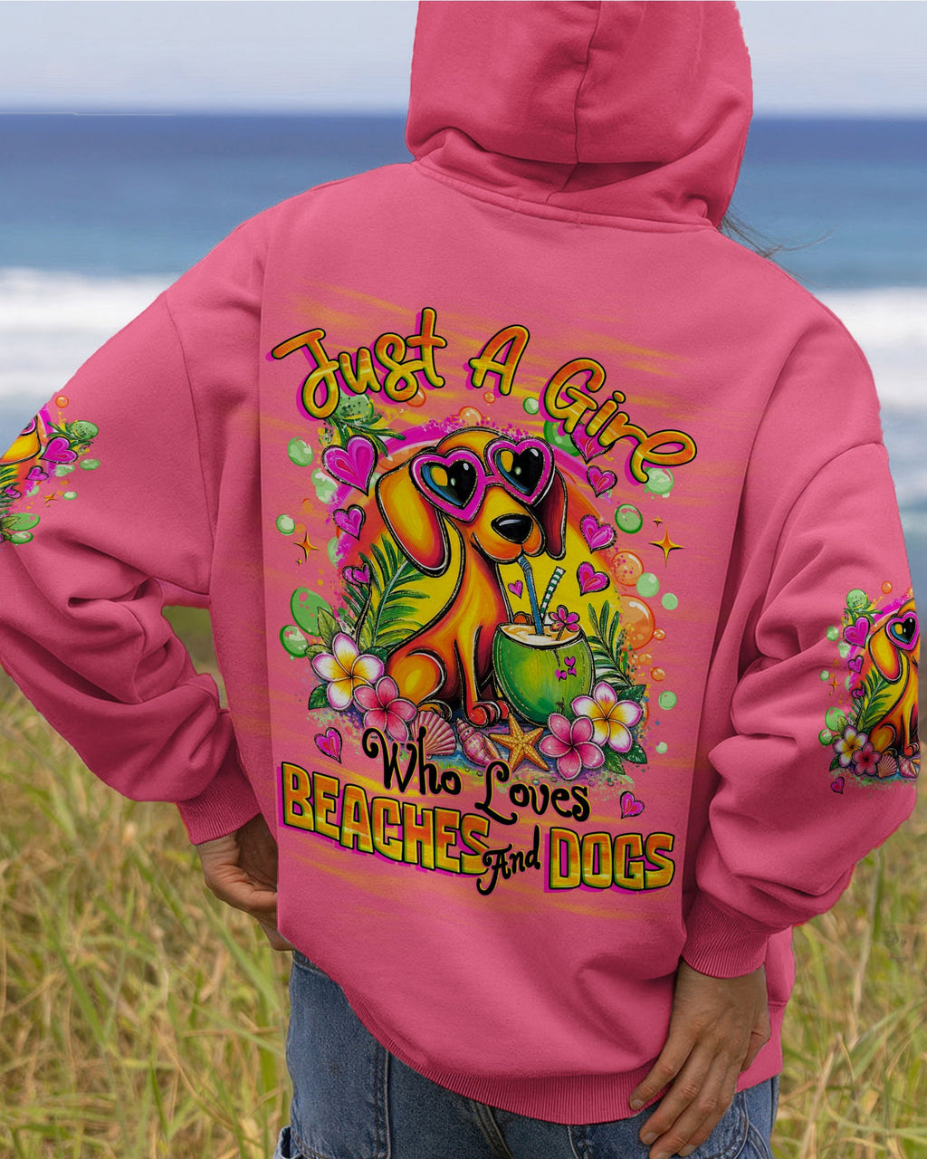 JUST A GIRL WHO LOVES DACHSHUND DOG ALL OVER PRINT - TLHG0405265