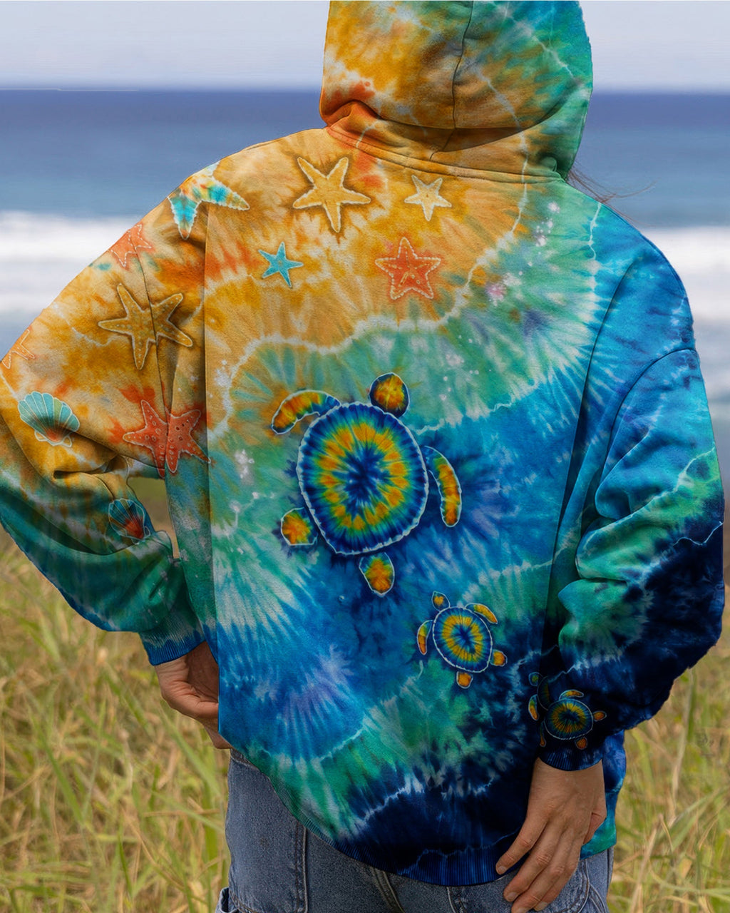 THREE TURTLES BEACH SAND BURST ALL OVER PRINT  - TLTW2206261