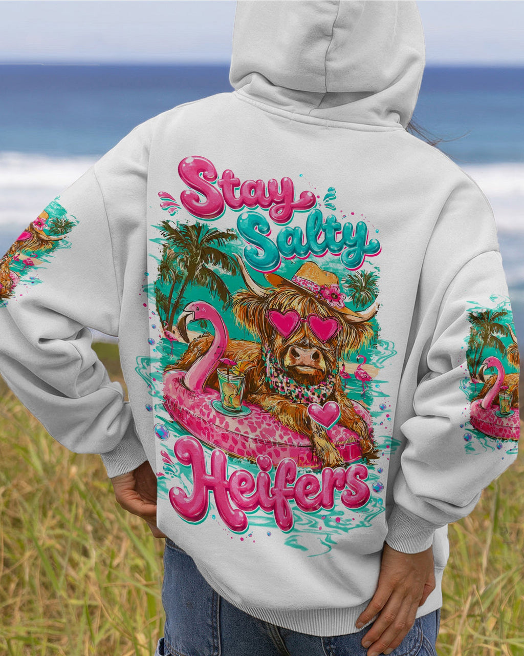 STAY SALTY HEIFERS COW BEACH ALL OVER PRINT  - TLTW1905261