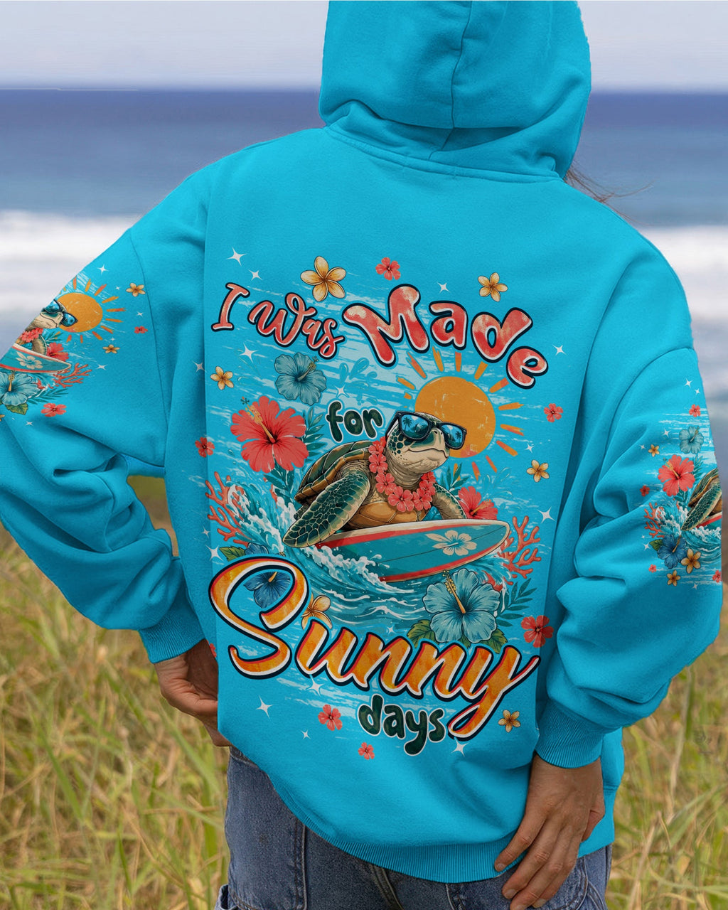 I WAS MADE FOR SUNNY DAYS TURTLE ALL OVER PRINT - TYPQ1506262