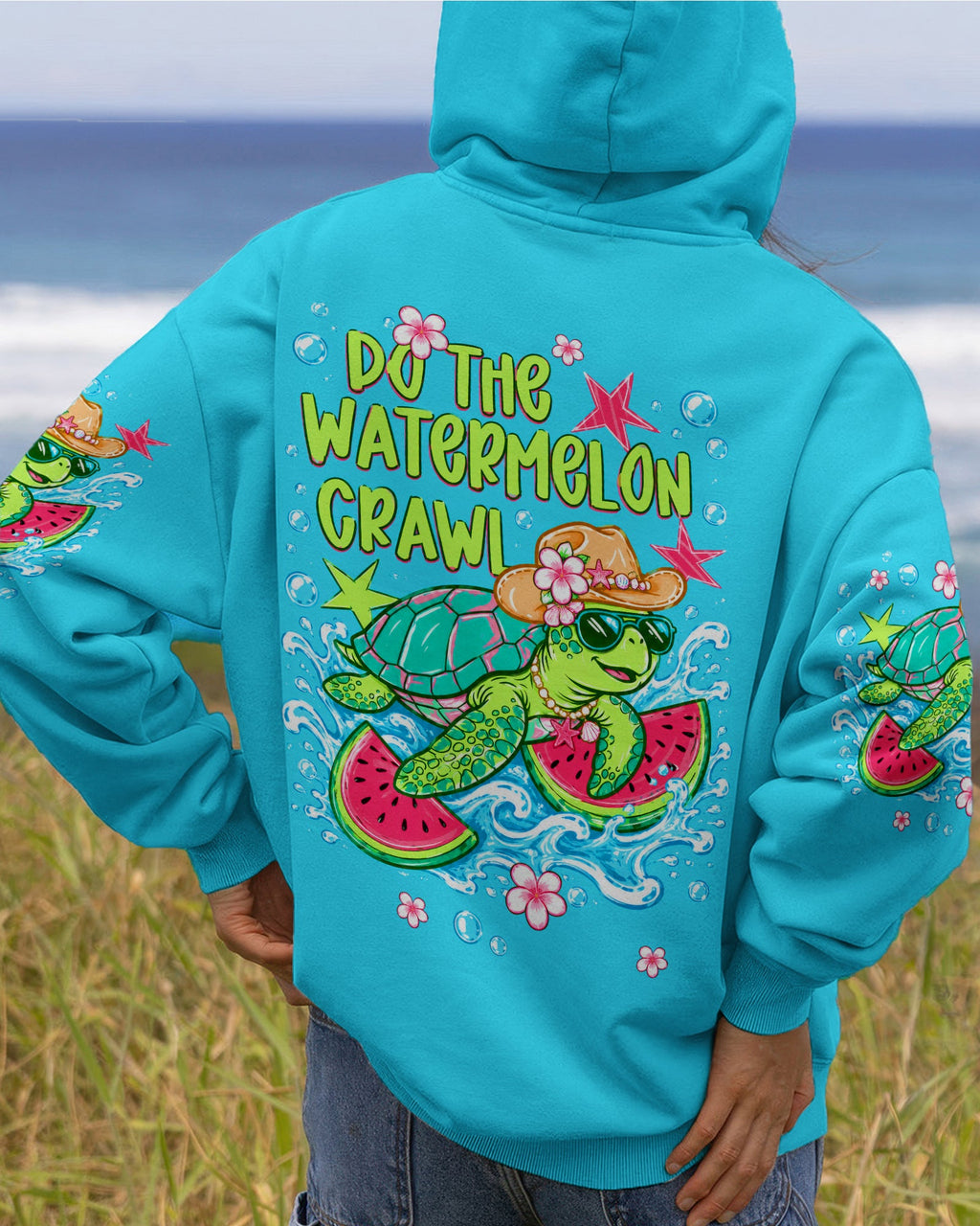 DO THE WATERMELON CRAWL TURTLE ALL OVER PRINT - TLTW1306261