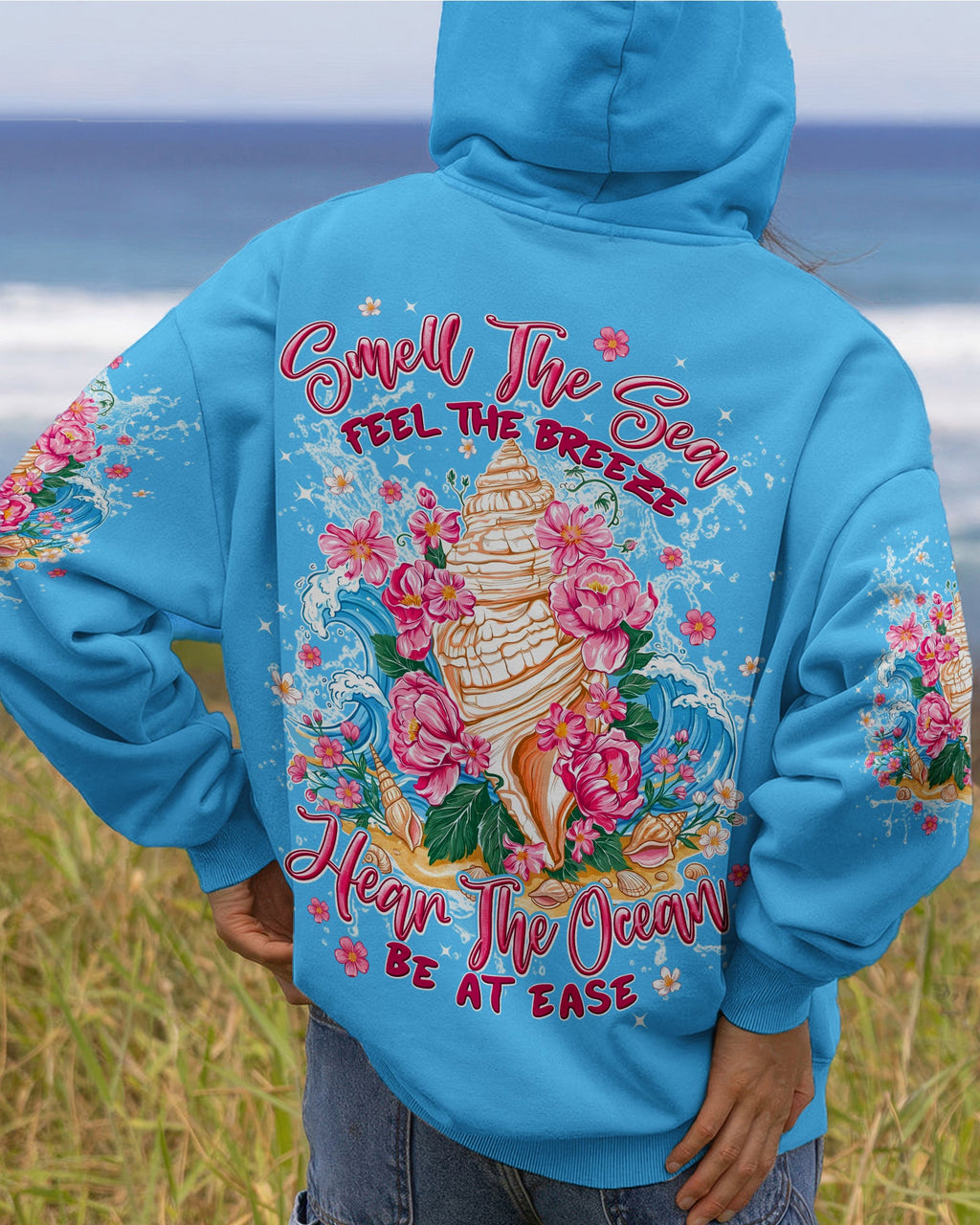 SMELL THE SEA FEEL THE BREEZE SEASHELL ALL OVER PRINT - TYPQ0806261