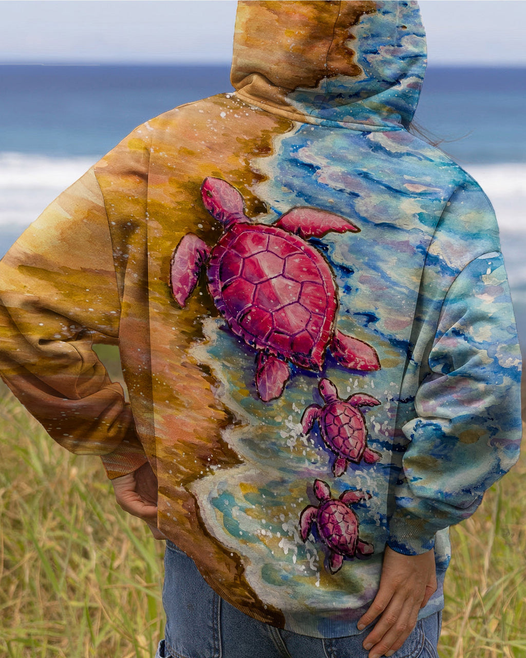 TURTLE SANDY BEACH ALL OVER PRINT  - TLNO0406262