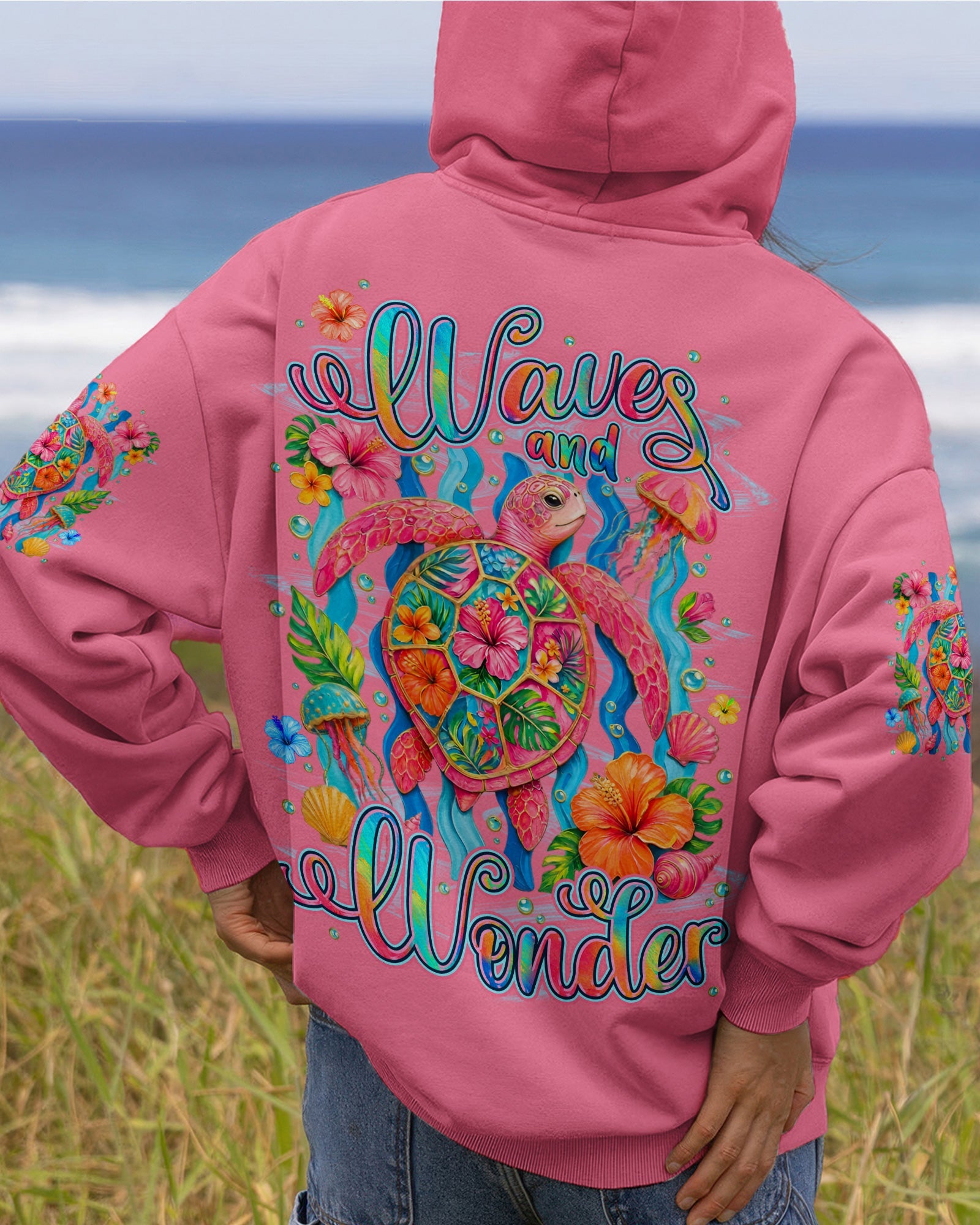 WAVES AND WONDER TURTLE ALL OVER PRINT -TYLN1506261