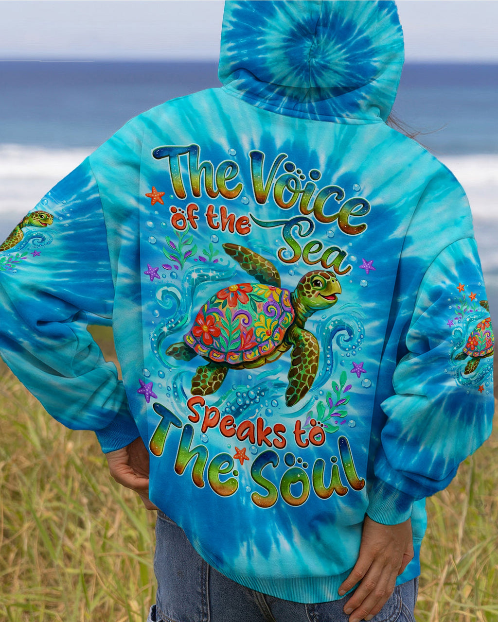 THE VOICE OF THE SEA SPEAKS TO THE SOUL TURTLE ALL OVER PRINT - TYQY2404263