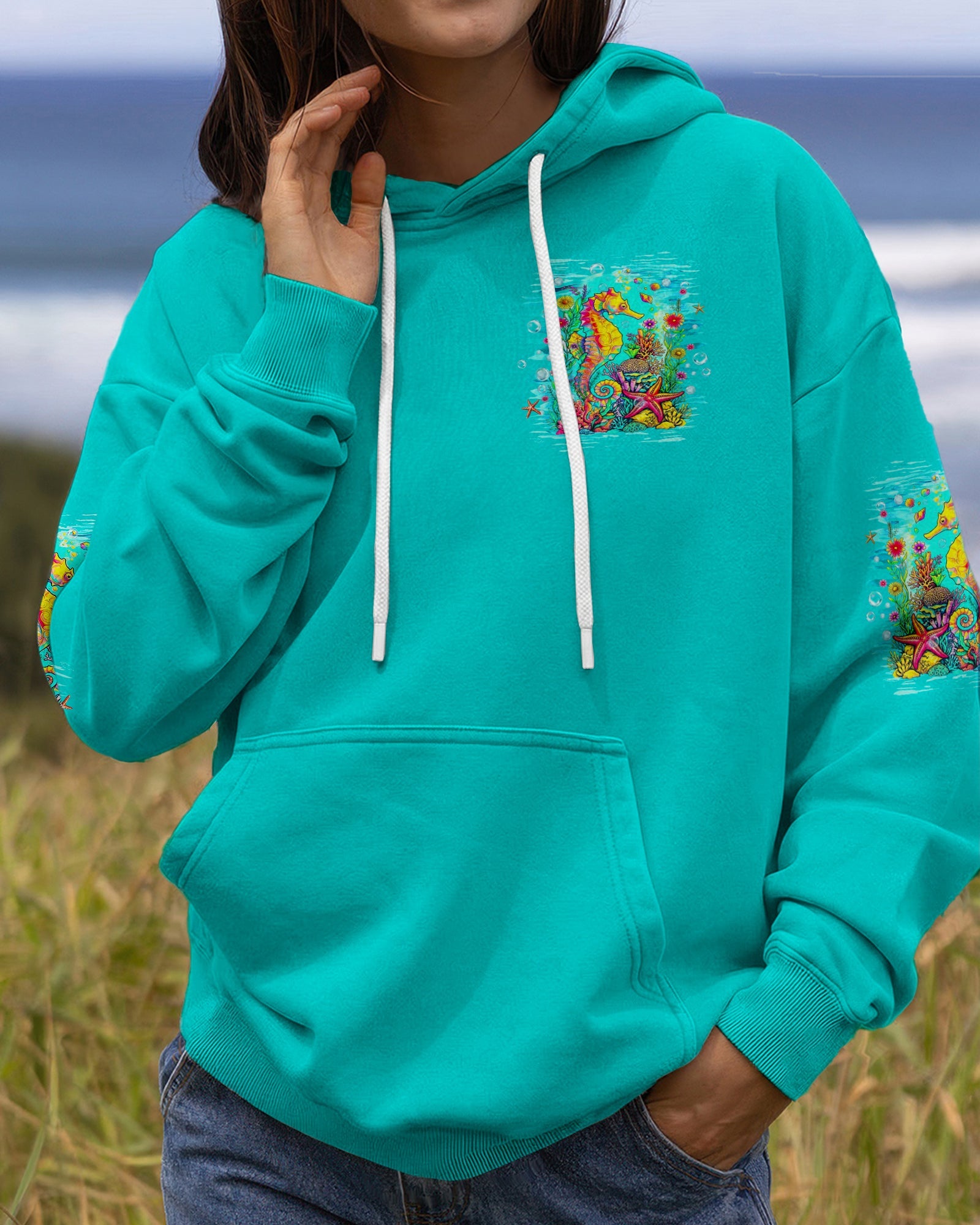SMELL THE SEA FEEL THE BREEZE SEAHORSE  ALL OVER PRINT - TLHG1206262