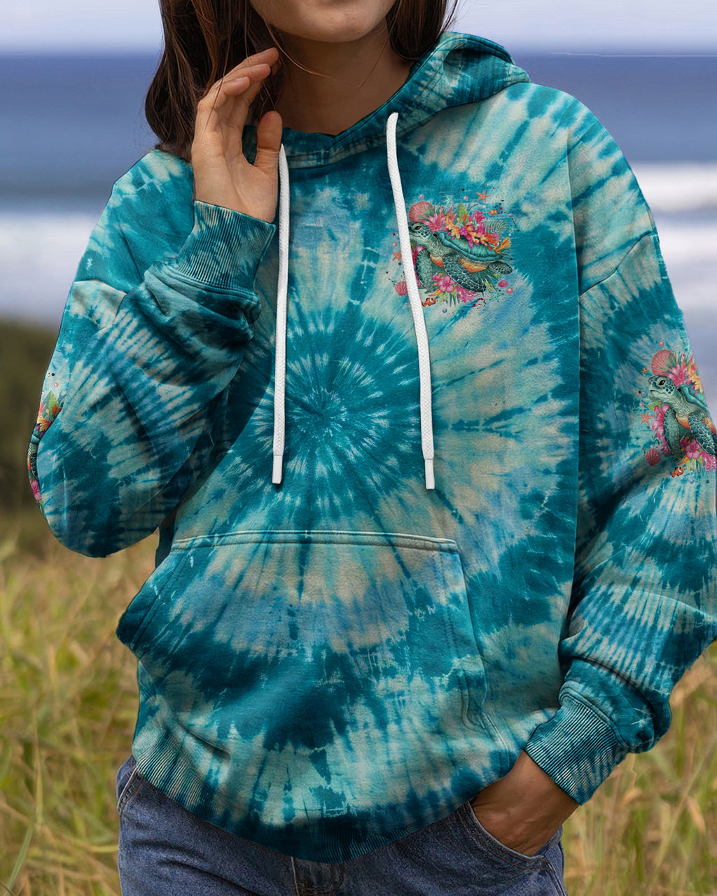 SALTWATER HEALS EVERYTHING TURTLE ALL OVER PRINT - TYQY0904261
