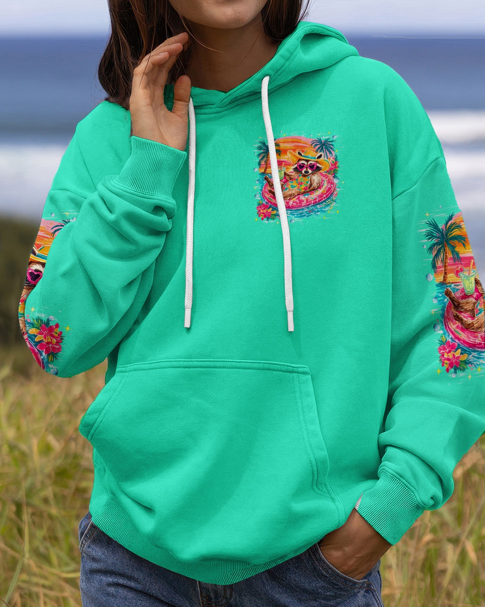 HOTTER THAN A HOOCHIE COOCHIE RACCOON ALL OVER PRINT - TLHN1905263