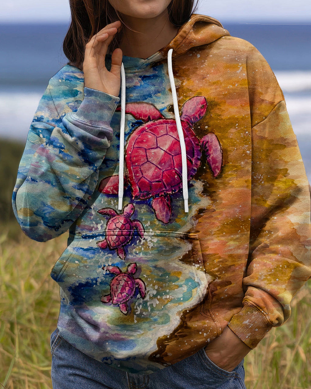 TURTLE SANDY BEACH ALL OVER PRINT  - TLNO0406262