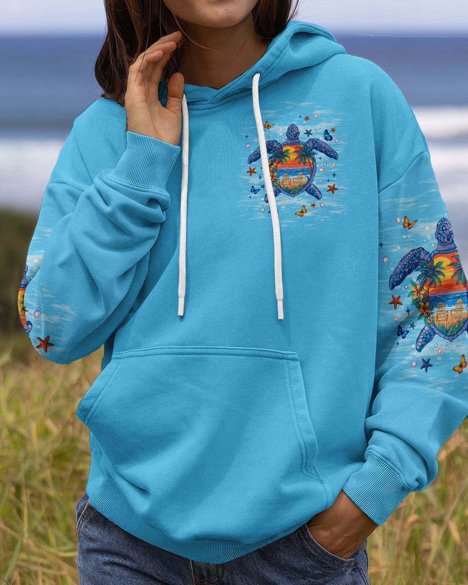 SALTWATER HEALS EVERYTHING TURTLE ALL OVER PRINT   - TLNT0406263