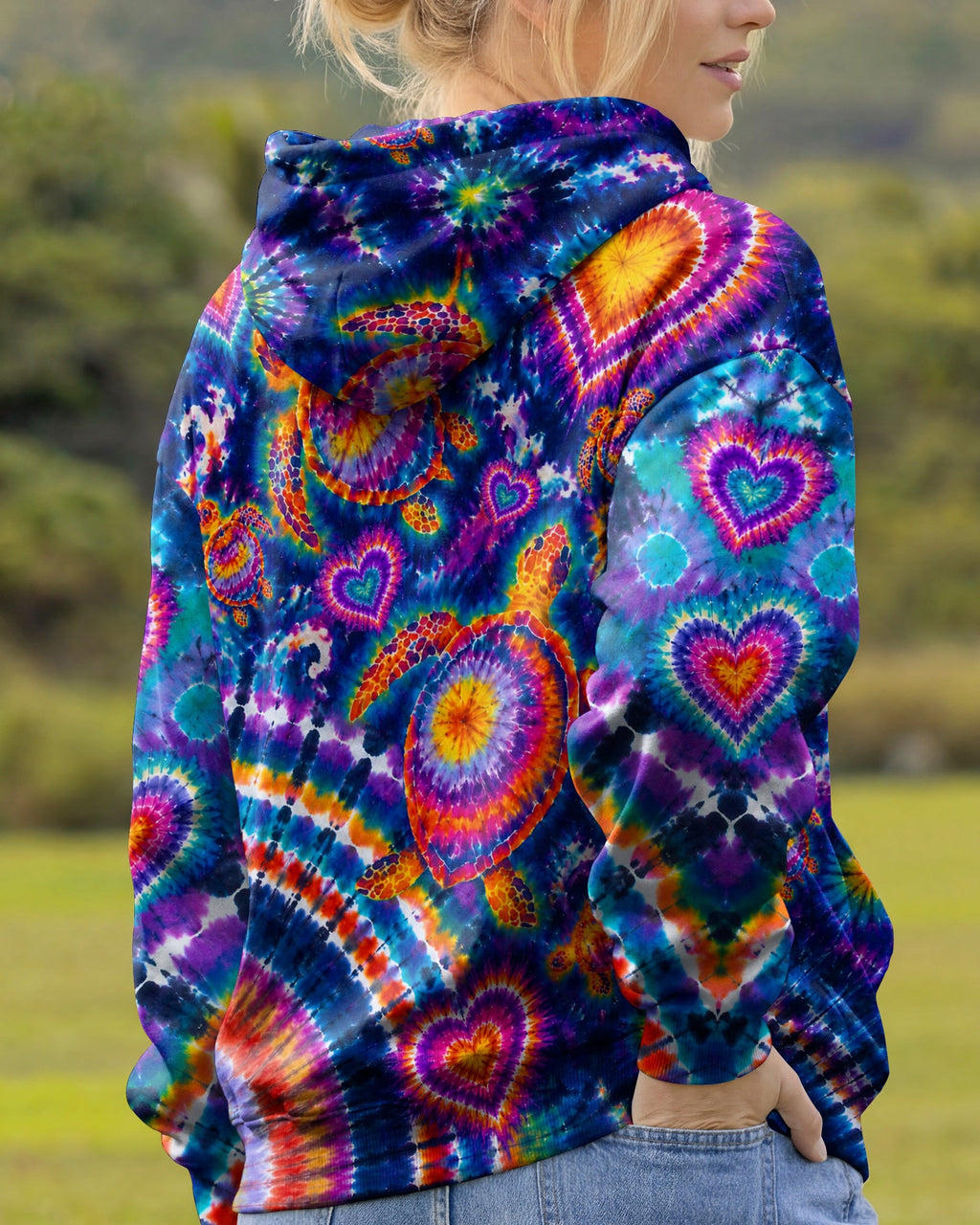 RADIANT SEA TURTLE HEARTS COLORFUL ALL OVER PRINT- KMTM0107261