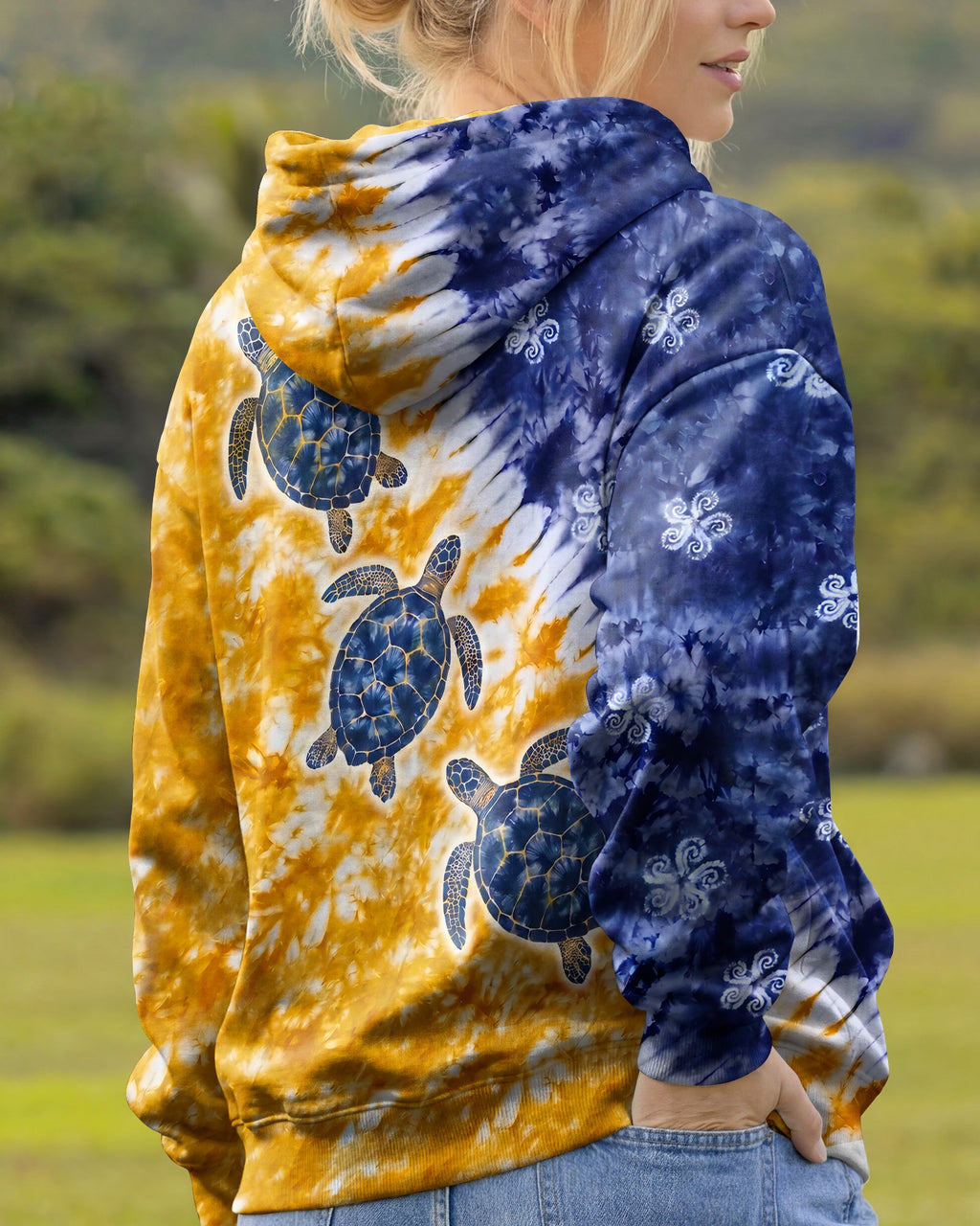 SUNLIT SEA TURTLE DRIFT ALL OVER PRINT - TYPQ0307263