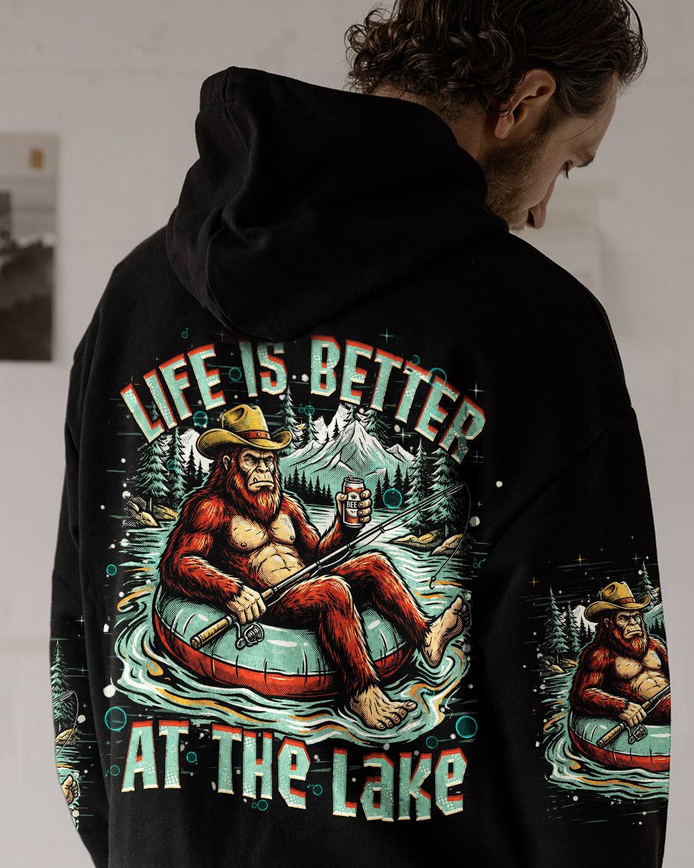 LIFE IS BETTER AT THE LAKE BIGFOOT ALL OVER PRINT   - TLHN2805263