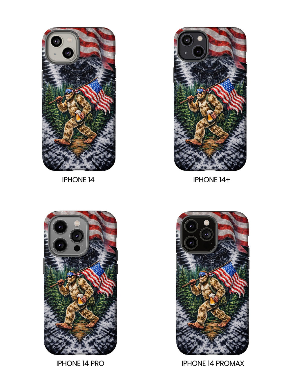 BIGFOOT WITH FLAG V SWIRL PHONE CASE  - TLTW0405263