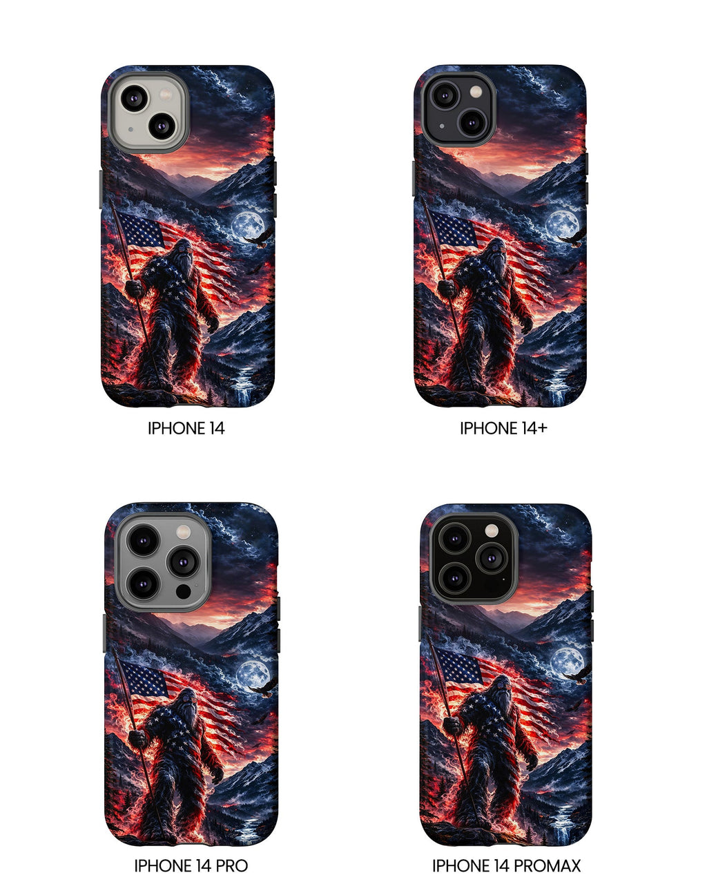BIGFOOT WITH FLAG  PHONE CASE - TLHG0405266