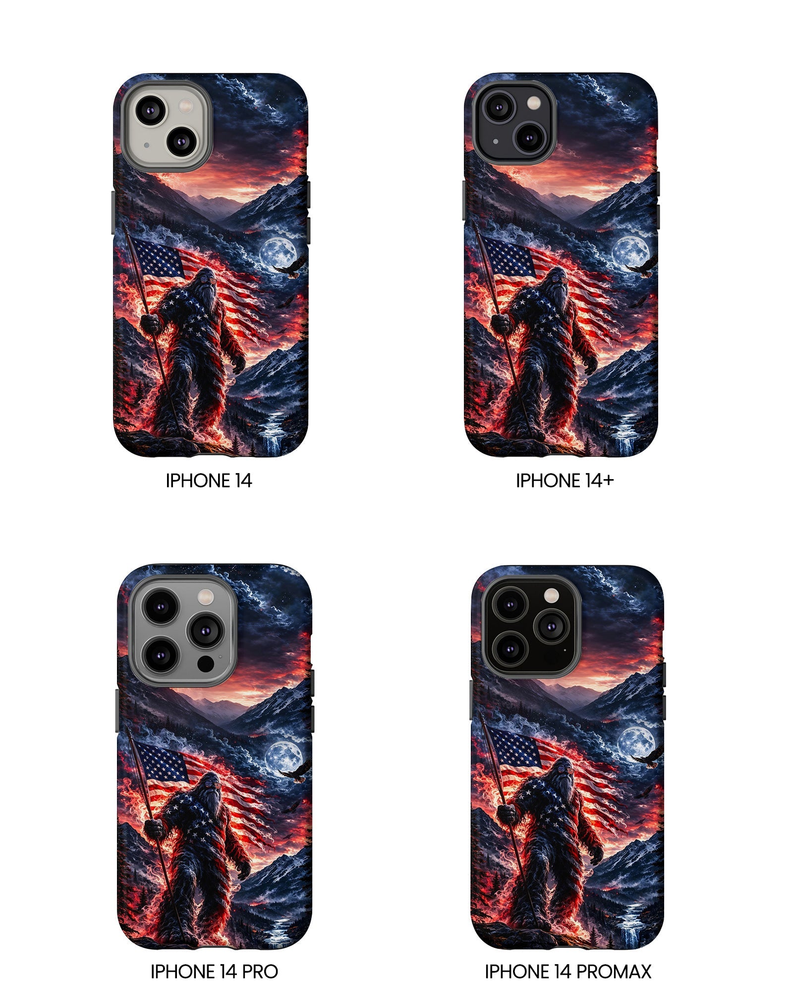 BIGFOOT WITH FLAG  PHONE CASE - TLHG0405266