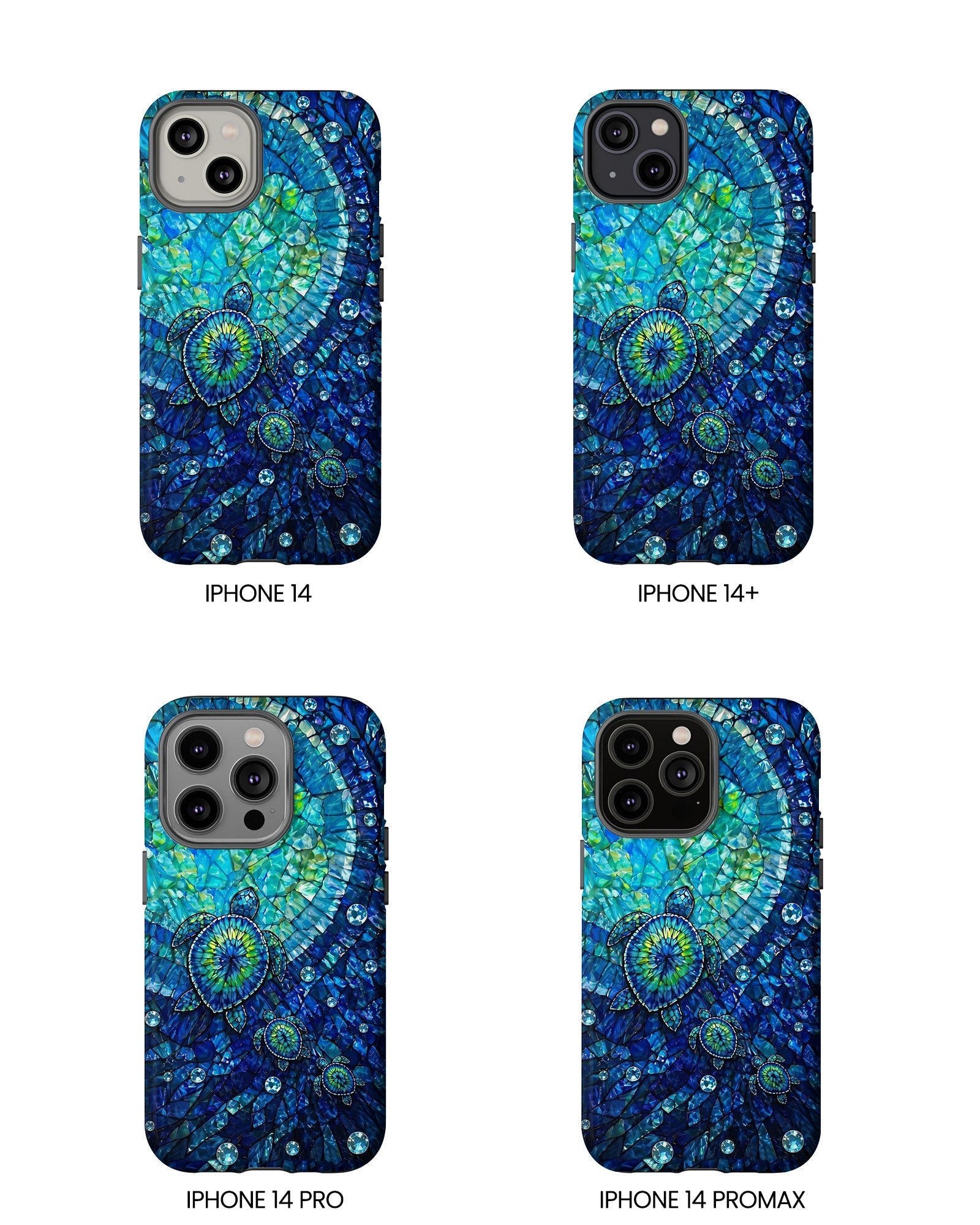 SEA TURTLE BLUE OCEAN STAINED GLASS PATTERN  PHONE CASE  - TLNO2904265
