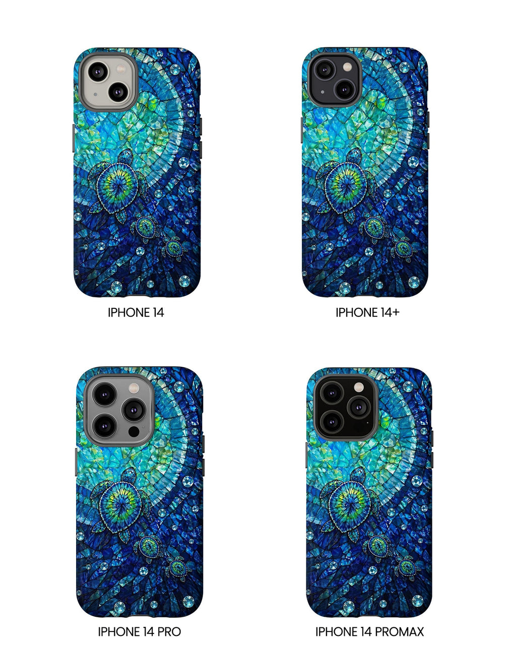 SEA TURTLE BLUE OCEAN STAINED GLASS PATTERN  PHONE CASE  - TLNO2904265
