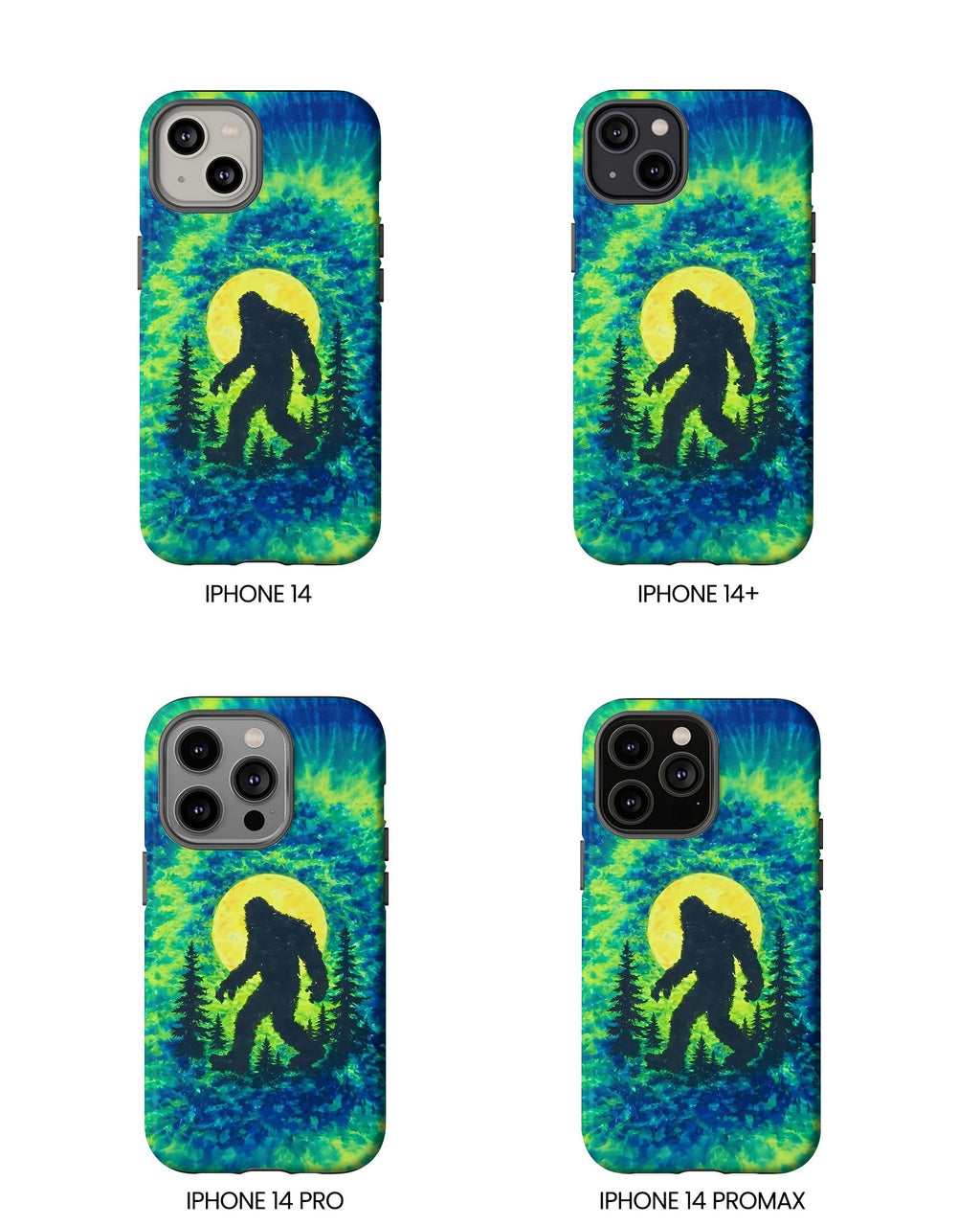 BIGFOOT IN THE FOREST GREEN BLUE SWIRL  PHONE CASE  - TLNO0505262