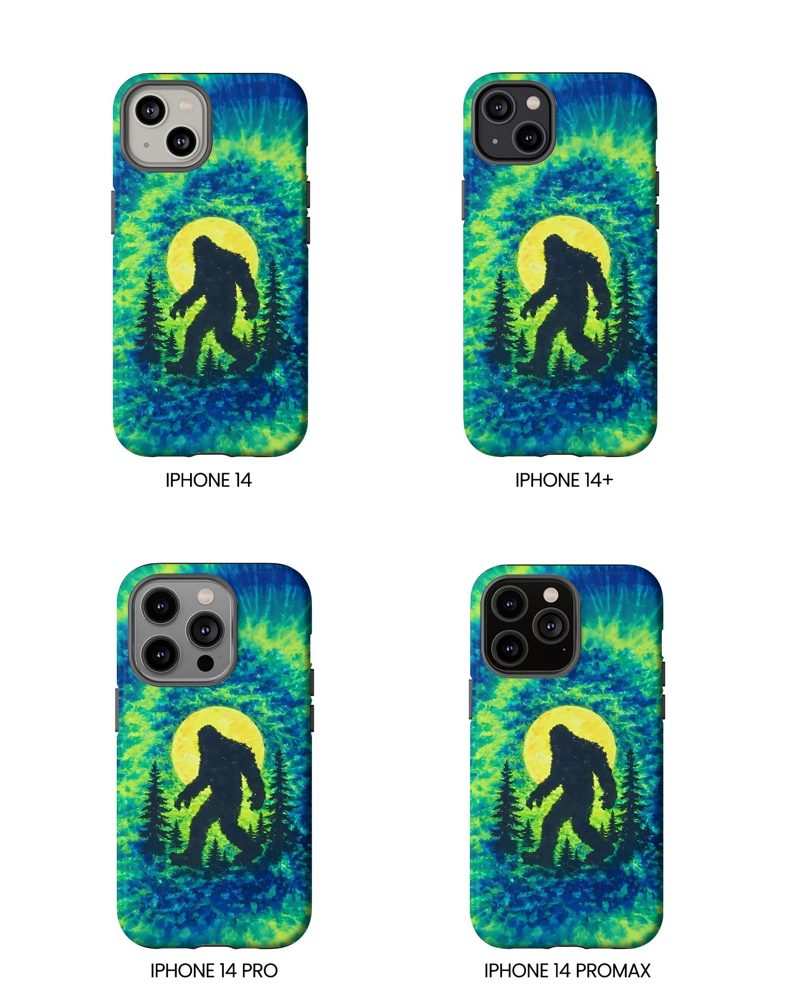 BIGFOOT IN THE FOREST GREEN BLUE SWIRL  PHONE CASE  - TLNO0505262