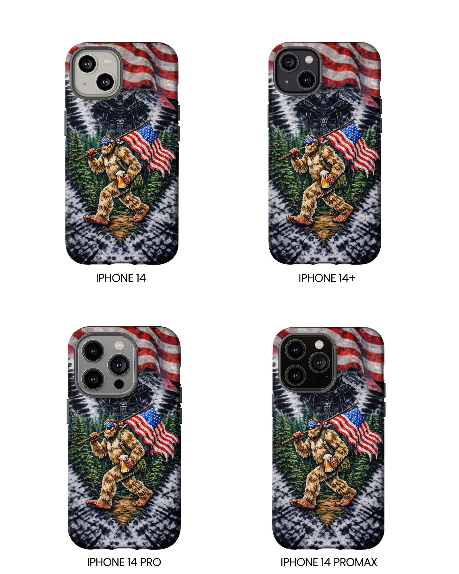BIGFOOT WITH FLAG V SWIRL PHONE CASE  - TLTW0405263