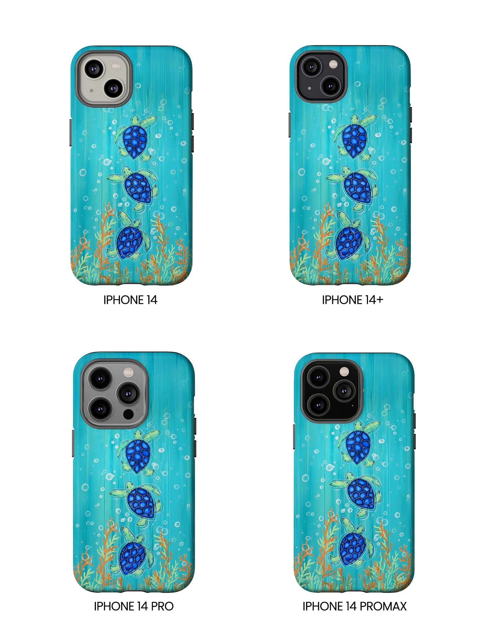 THREE SEA TURTLE PHONE CASE  - TLTW2804264