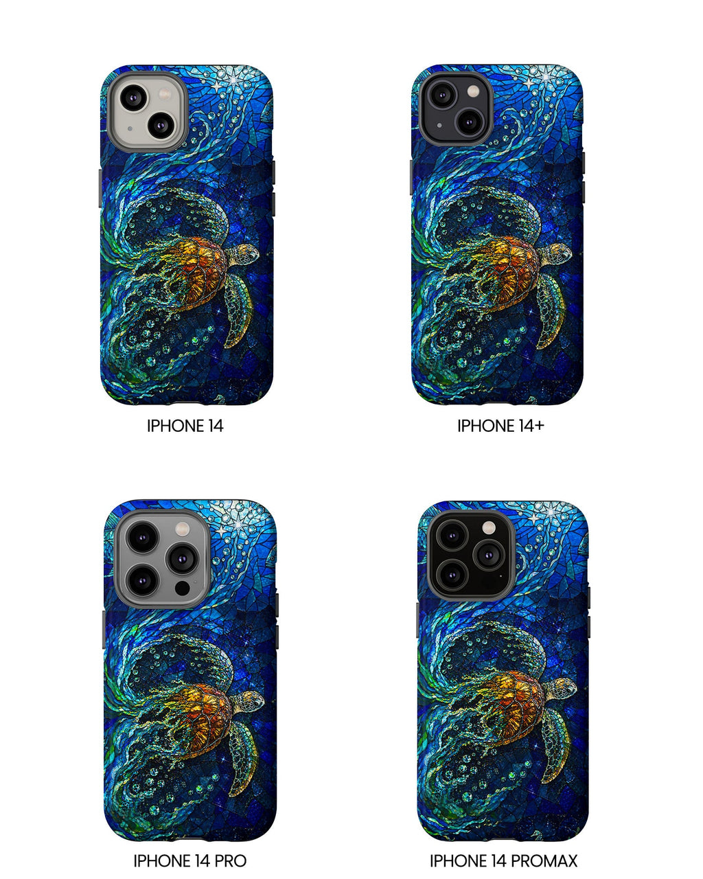 SEA TURTLE OCEAN STAINED GLASS PATTERN  PHONE CASE  - TLTW2804263
