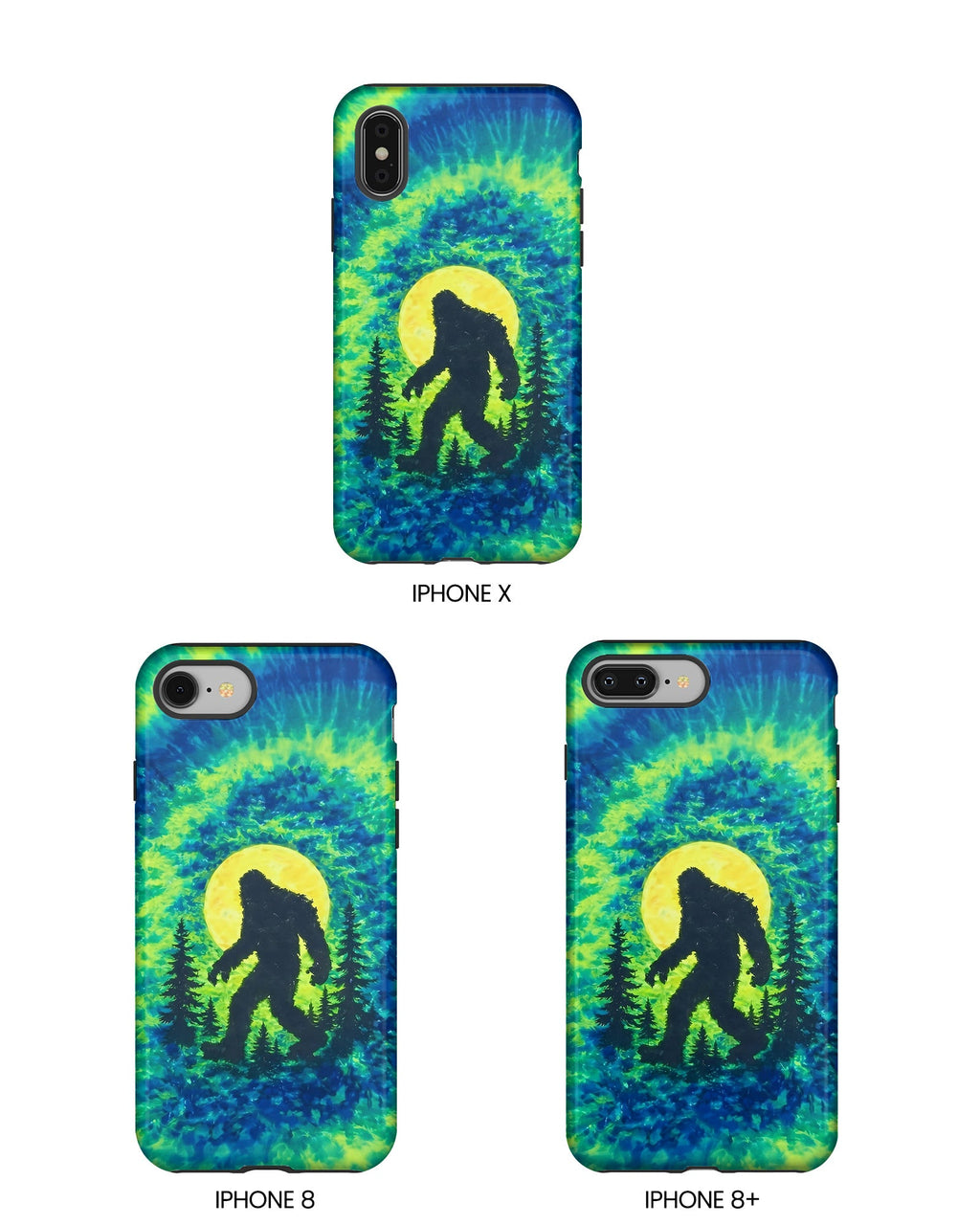 BIGFOOT IN THE FOREST GREEN BLUE SWIRL  PHONE CASE  - TLNO0505262