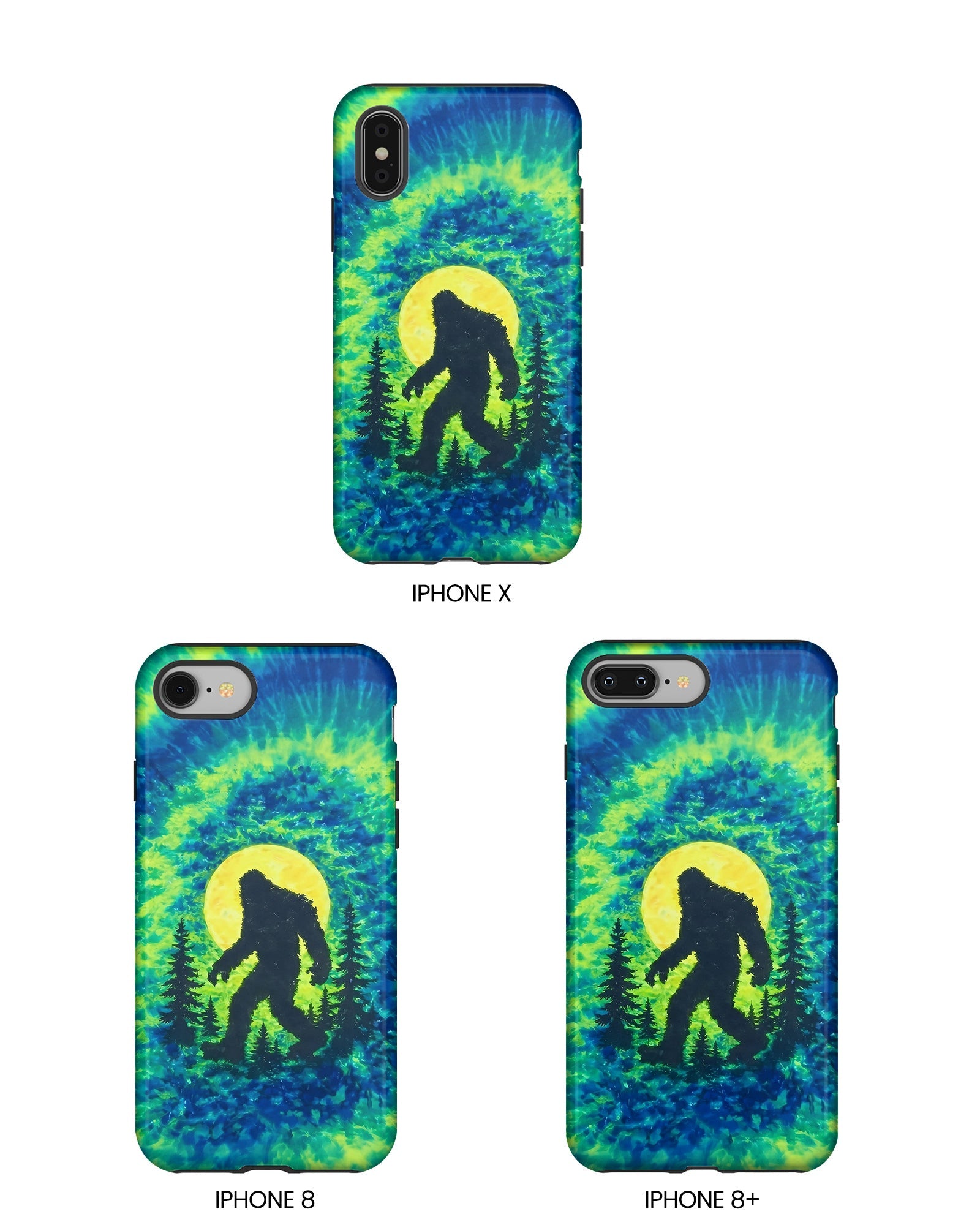 BIGFOOT IN THE FOREST GREEN BLUE SWIRL  PHONE CASE  - TLNO0505262