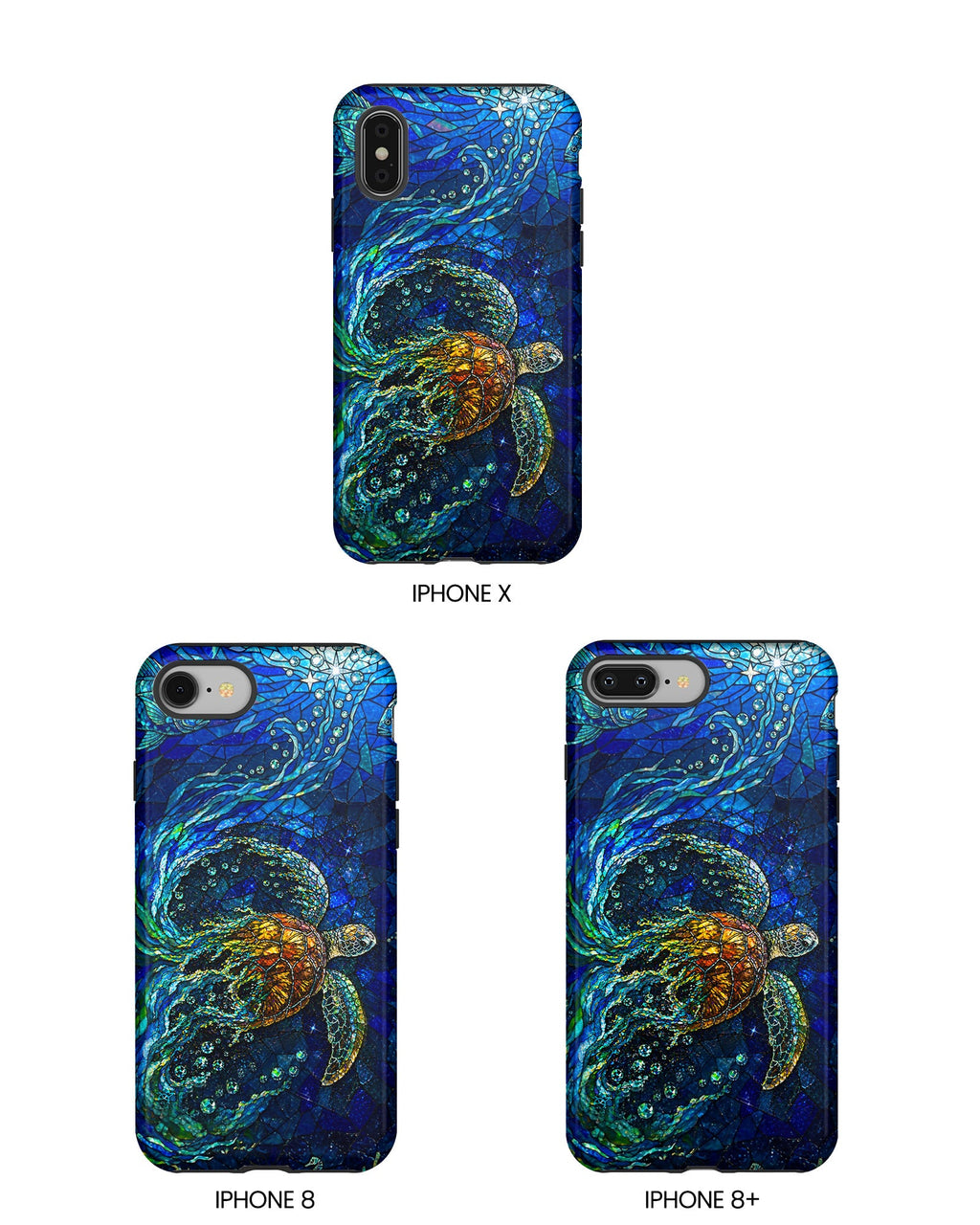 SEA TURTLE OCEAN STAINED GLASS PATTERN  PHONE CASE  - TLTW2804263