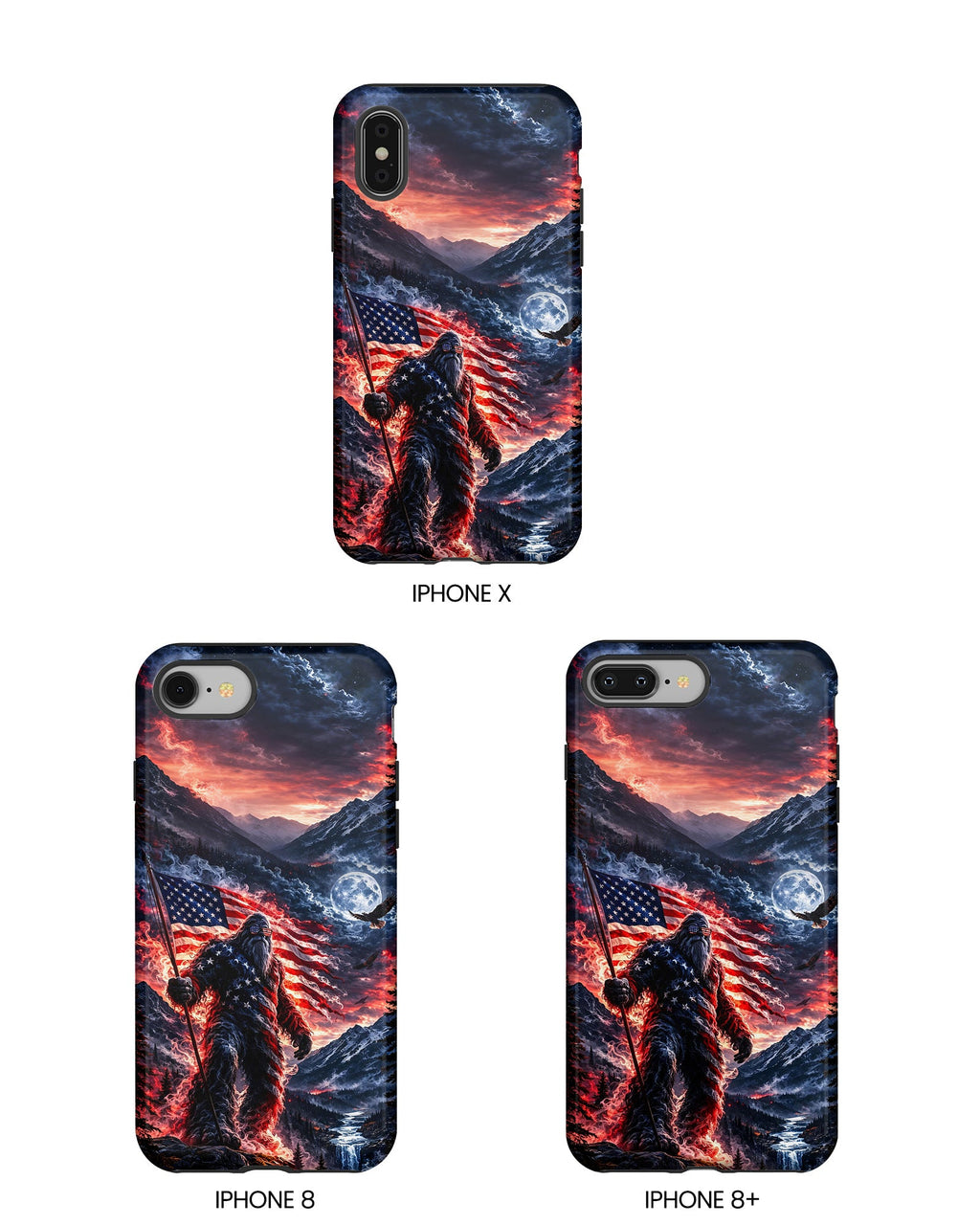BIGFOOT WITH FLAG  PHONE CASE - TLHG0405266