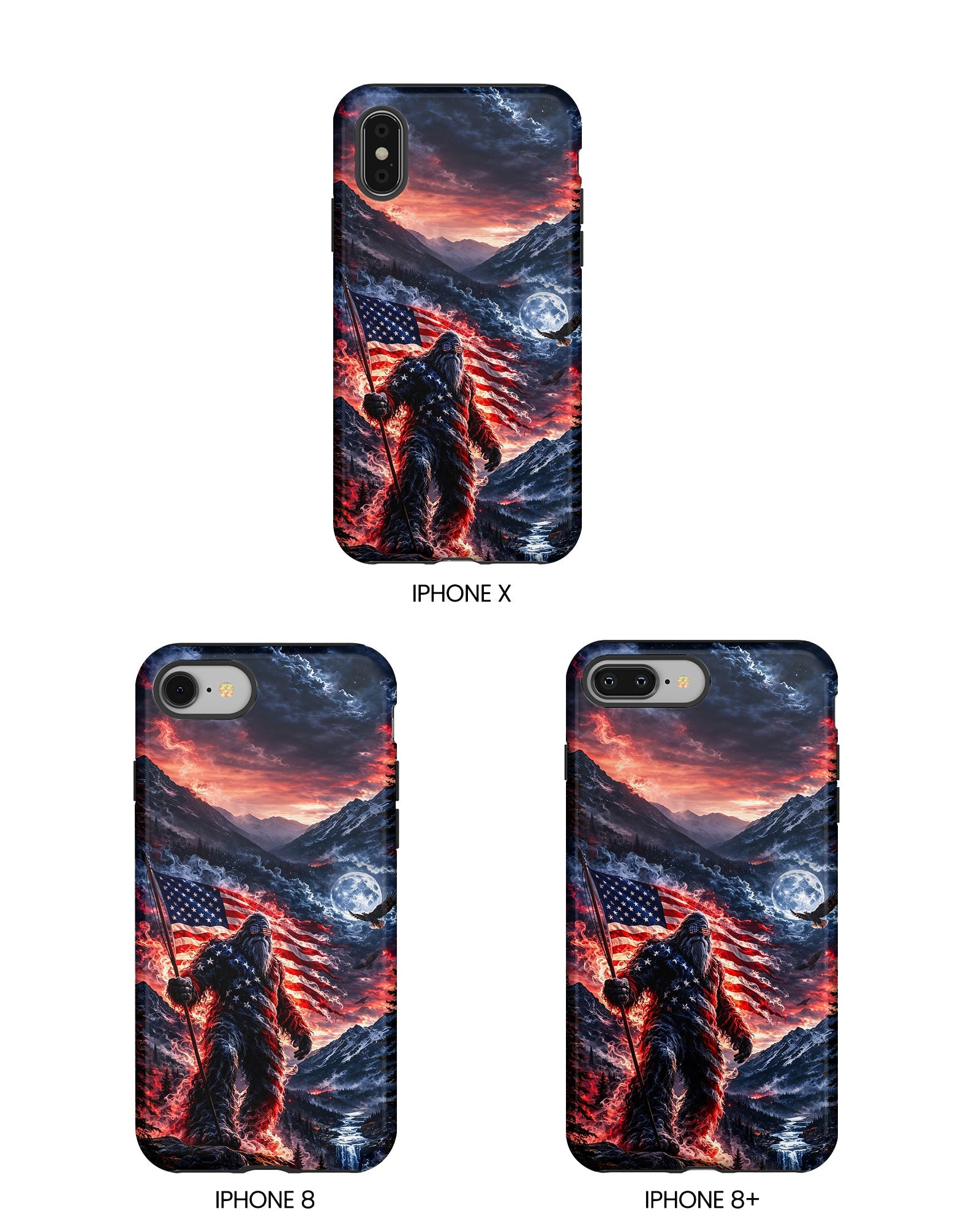 BIGFOOT WITH FLAG  PHONE CASE - TLHG0405266
