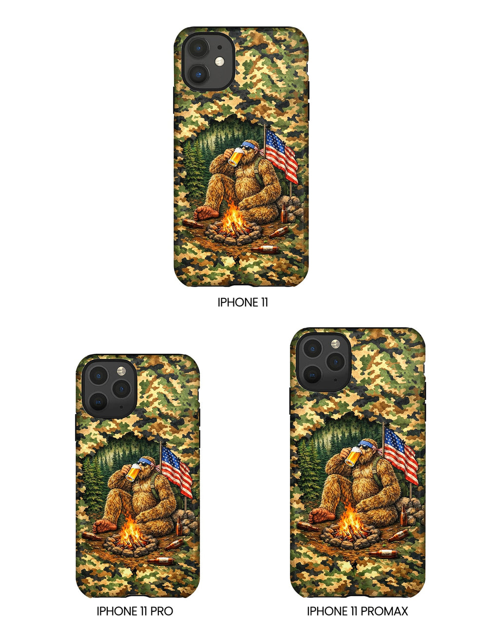 BIGFOOT CAMPFIRE CAMOUFLAGE PHONE CASE   - TLHN1604264