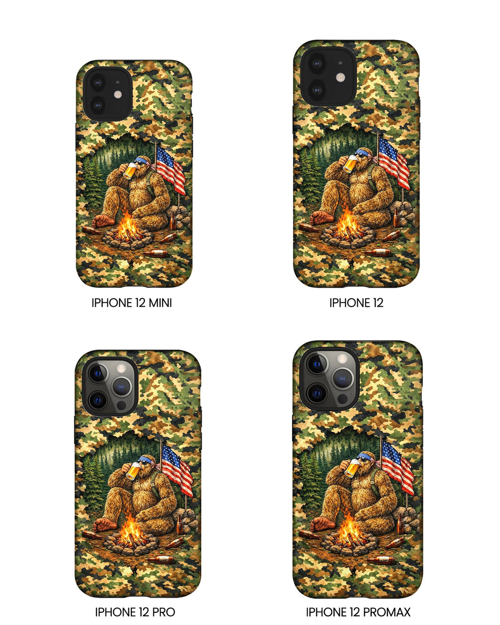 BIGFOOT CAMPFIRE CAMOUFLAGE PHONE CASE   - TLHN1604264