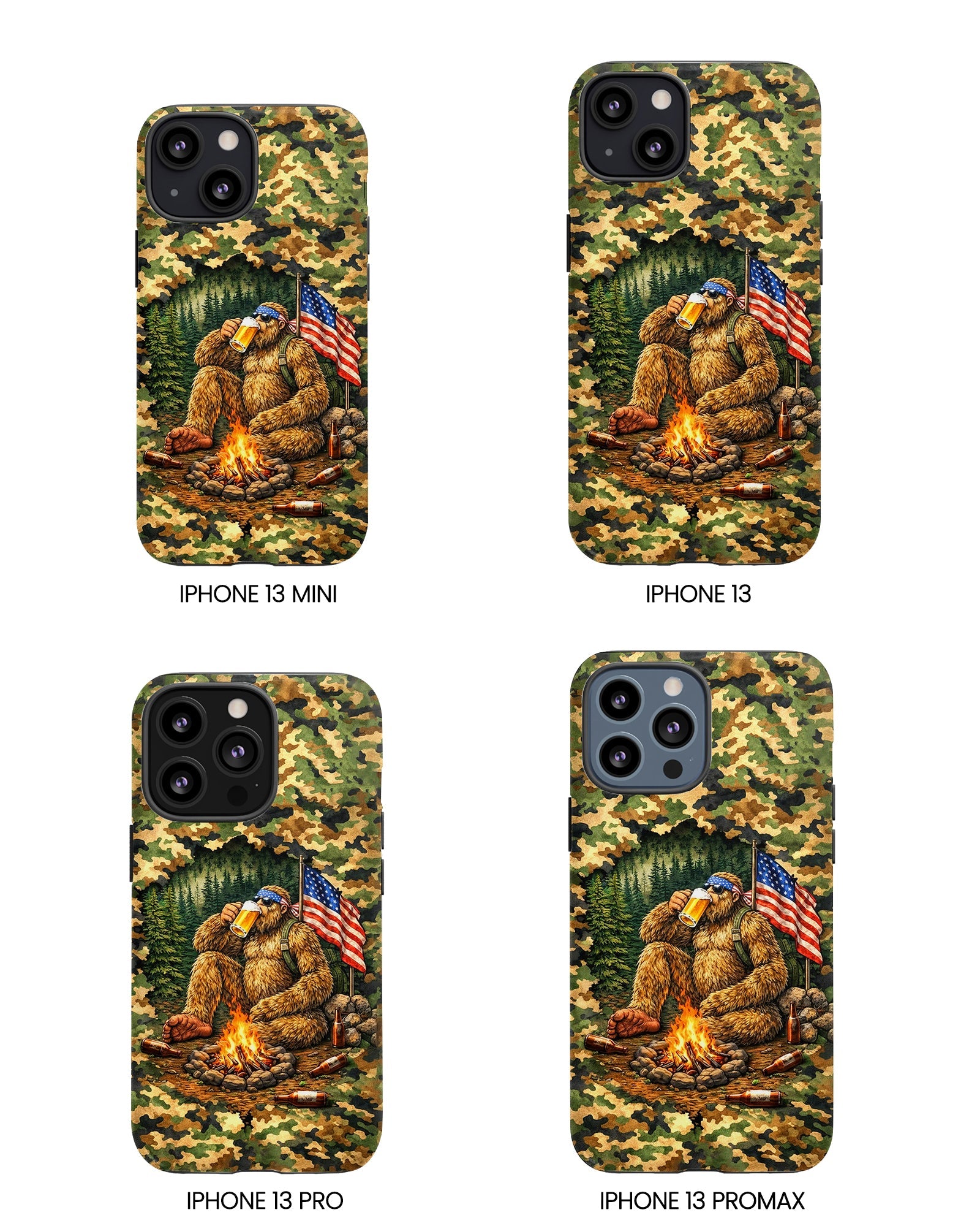 BIGFOOT CAMPFIRE CAMOUFLAGE PHONE CASE   - TLHN1604264