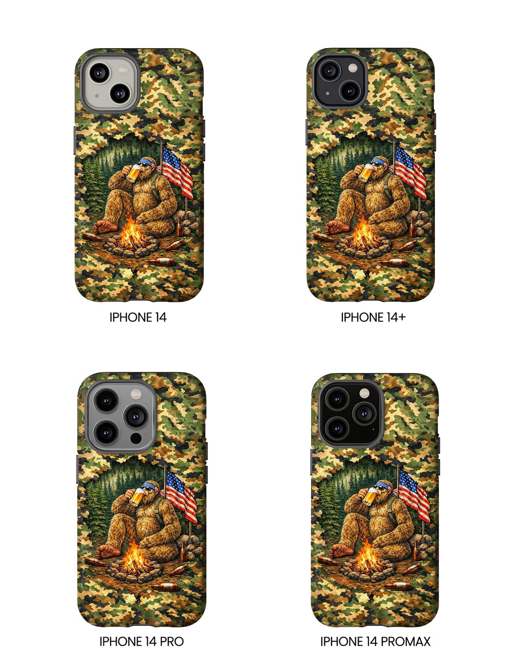 BIGFOOT CAMPFIRE CAMOUFLAGE PHONE CASE   - TLHN1604264