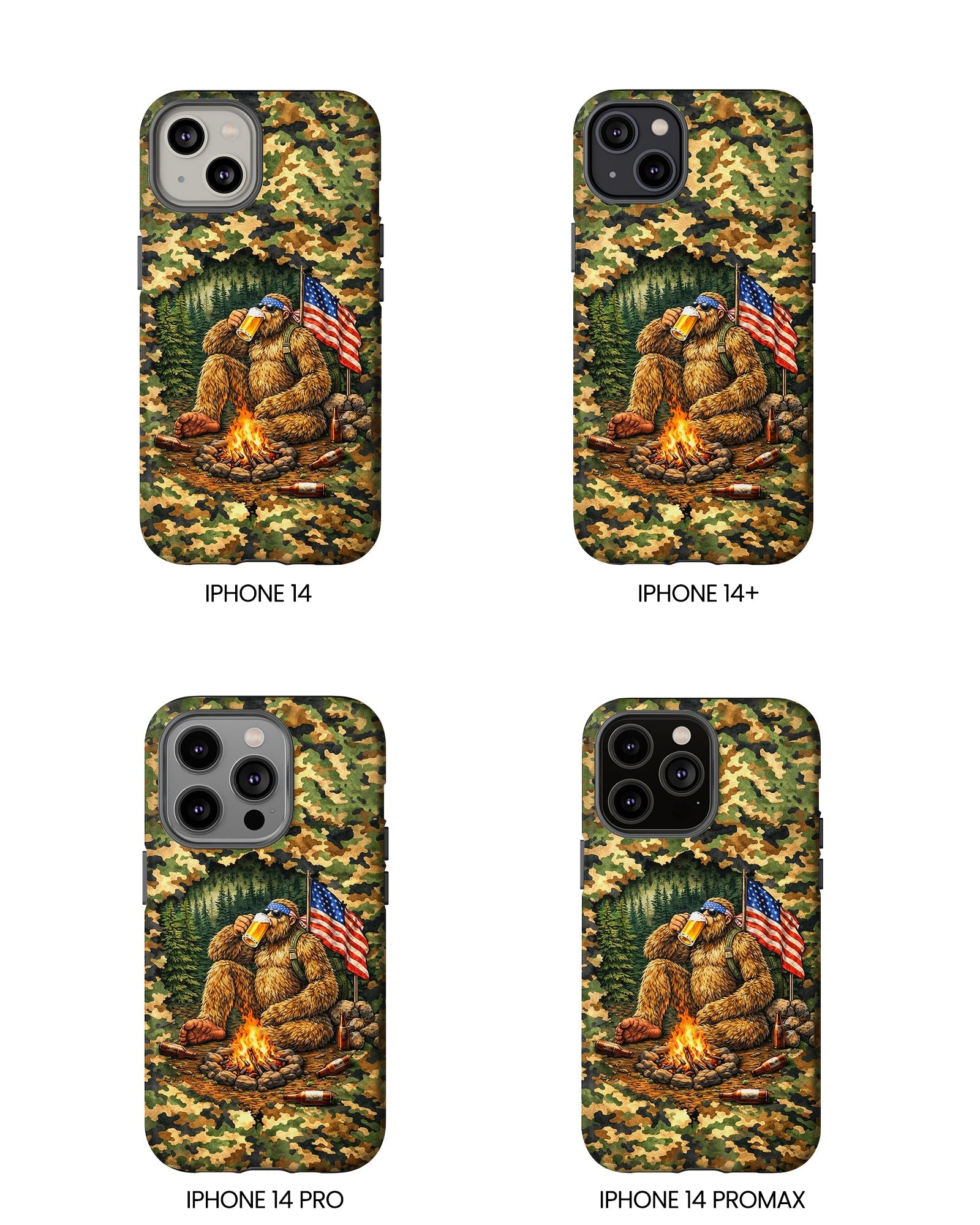 BIGFOOT CAMPFIRE CAMOUFLAGE PHONE CASE   - TLHN1604264