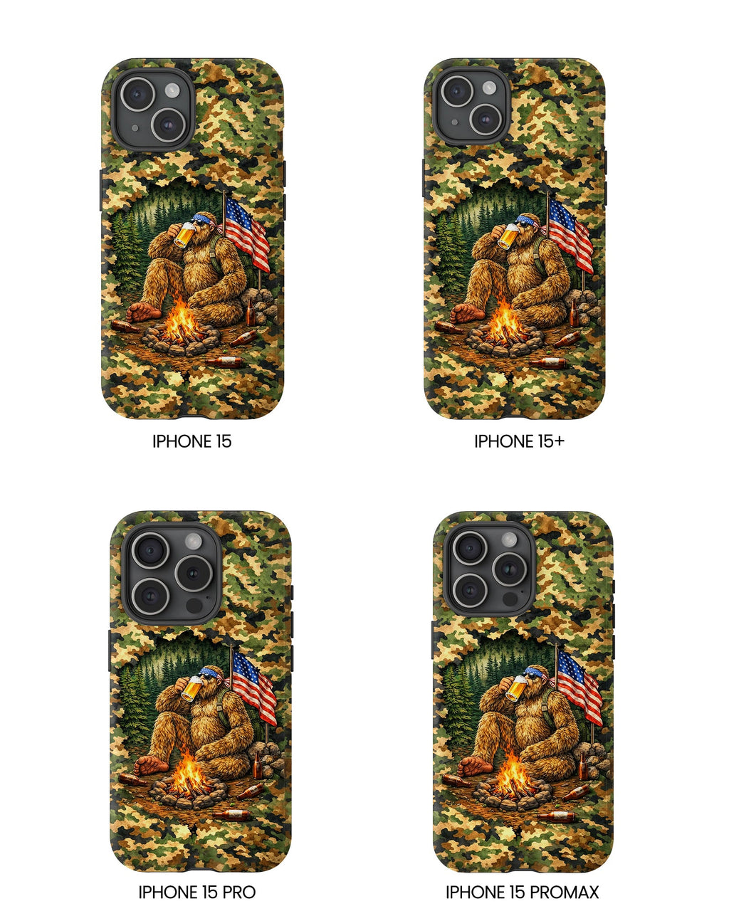 BIGFOOT CAMPFIRE CAMOUFLAGE PHONE CASE   - TLHN1604264