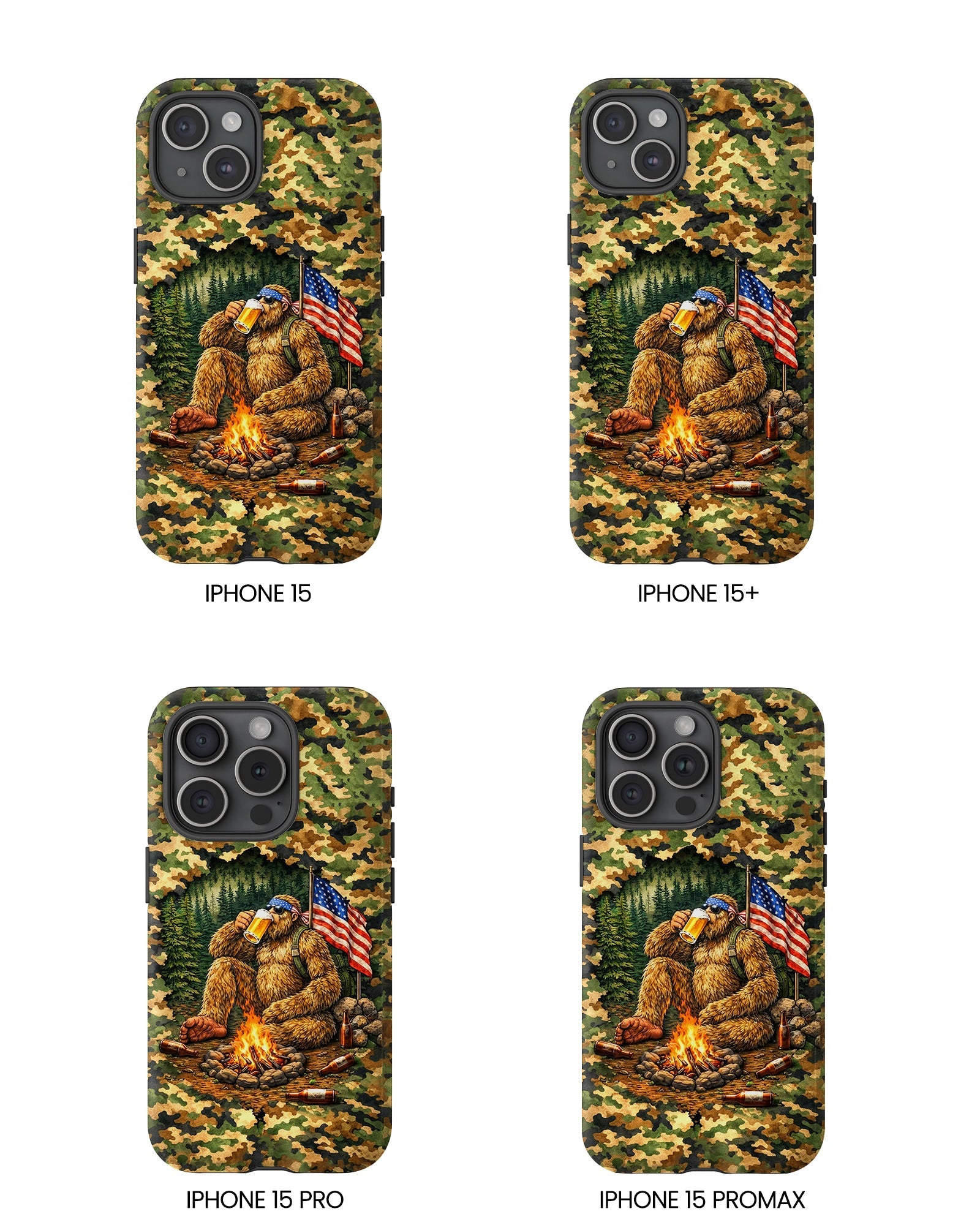 BIGFOOT CAMPFIRE CAMOUFLAGE PHONE CASE   - TLHN1604264