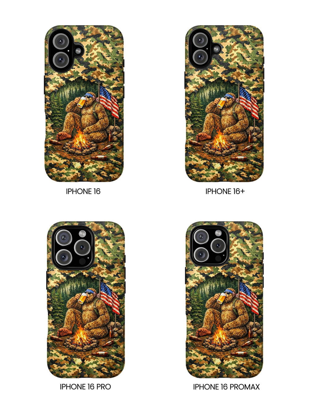 BIGFOOT CAMPFIRE CAMOUFLAGE PHONE CASE   - TLHN1604264