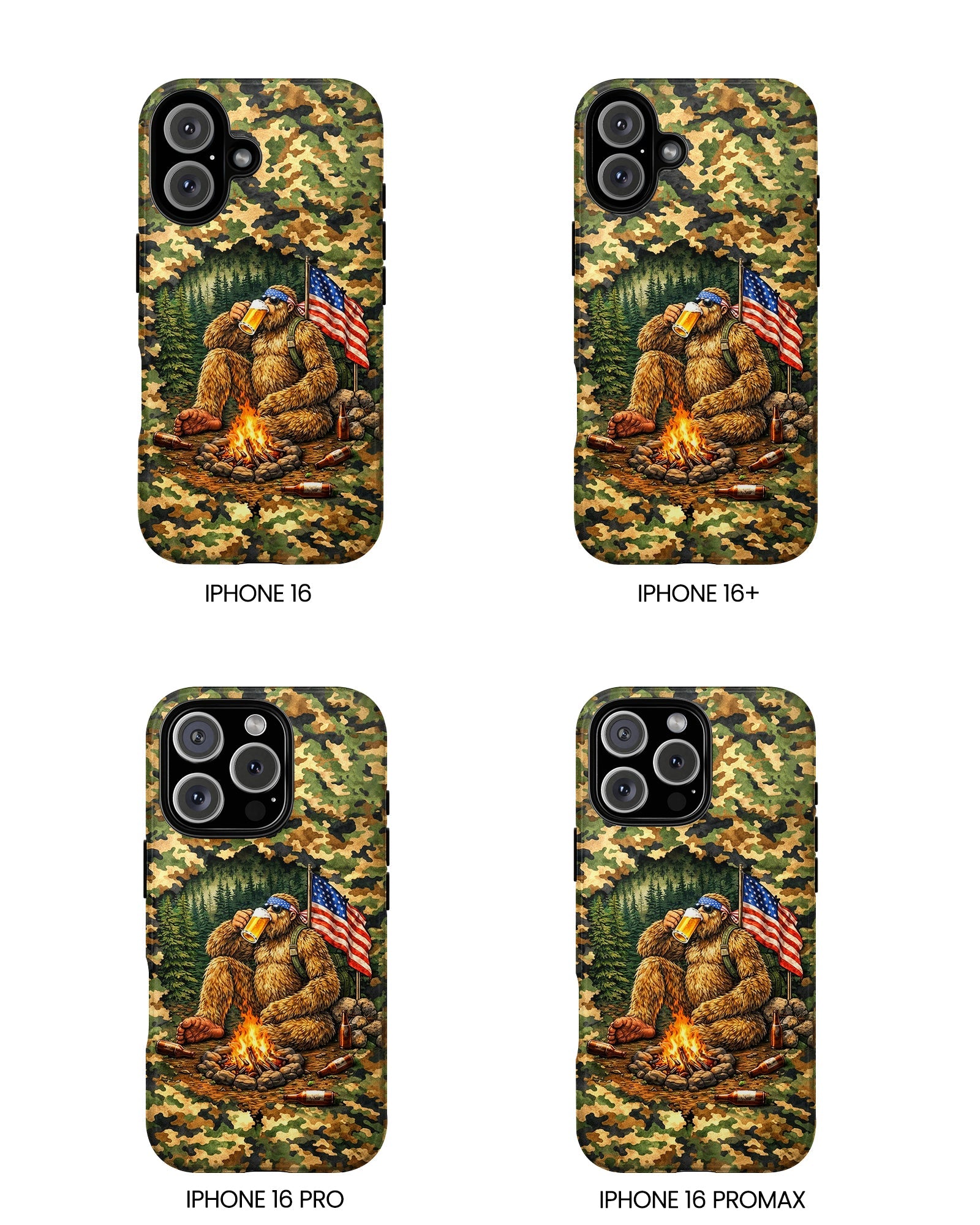 BIGFOOT CAMPFIRE CAMOUFLAGE PHONE CASE   - TLHN1604264
