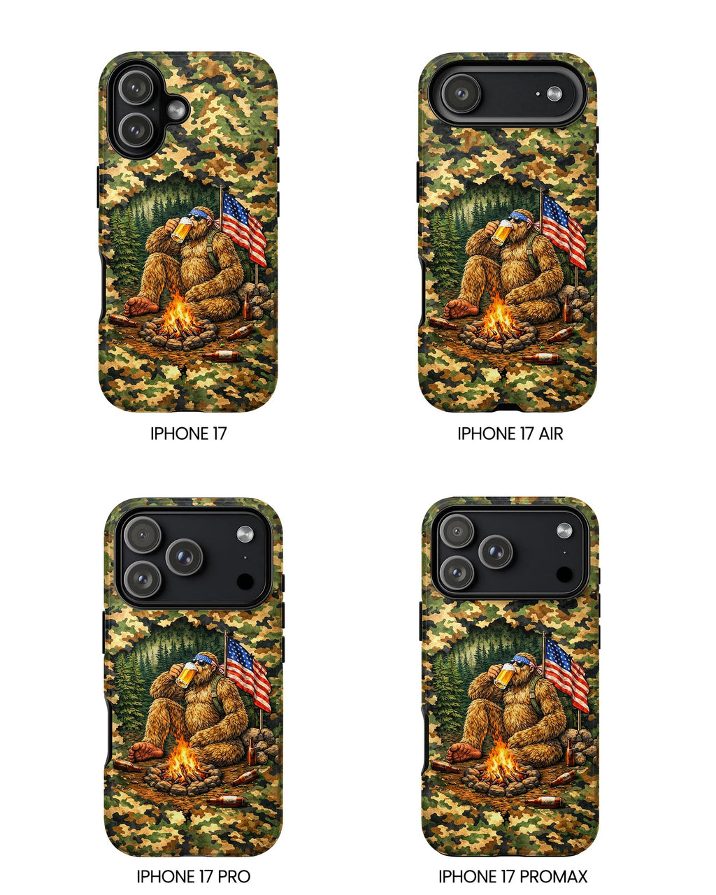 BIGFOOT CAMPFIRE CAMOUFLAGE PHONE CASE   - TLHN1604264