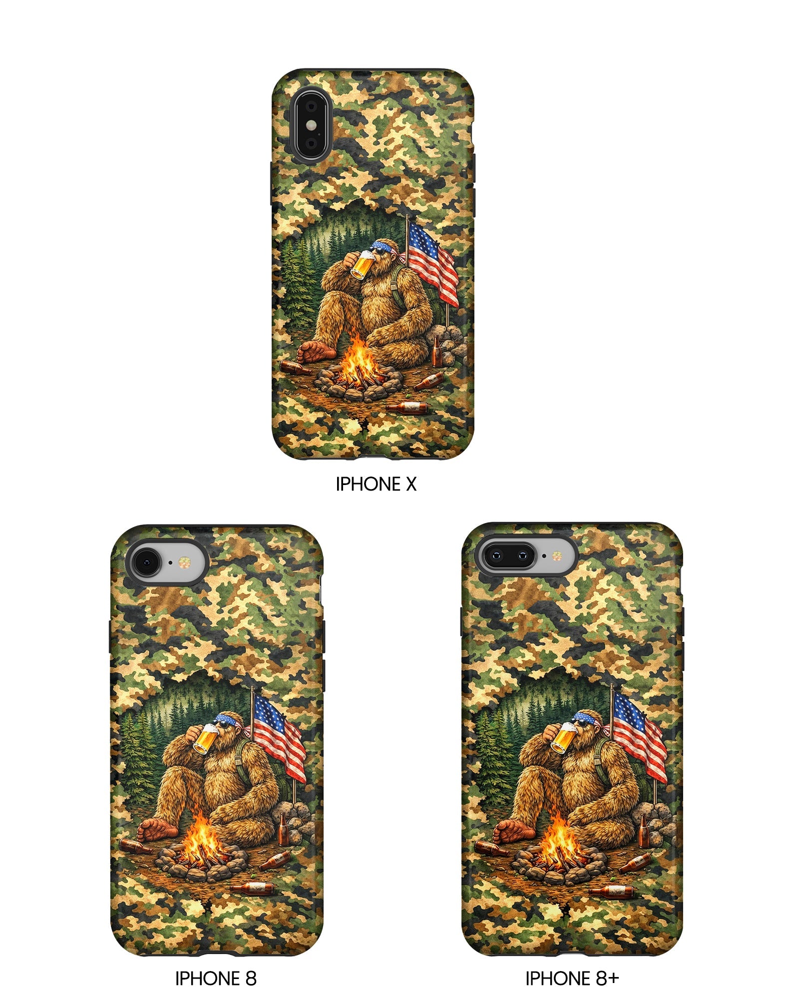 BIGFOOT CAMPFIRE CAMOUFLAGE PHONE CASE   - TLHN1604264